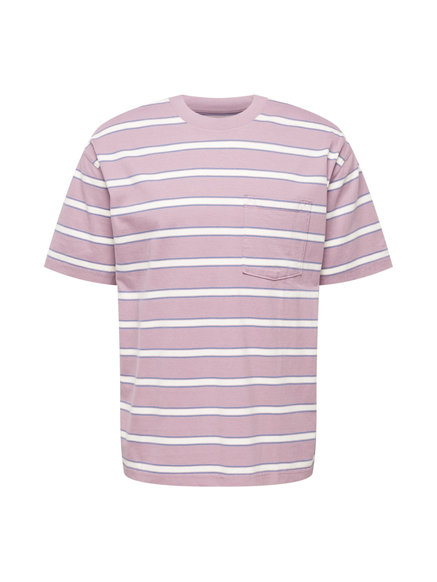 Abercrombie & Fitch Majica  svetlo modra / staro roza / bela