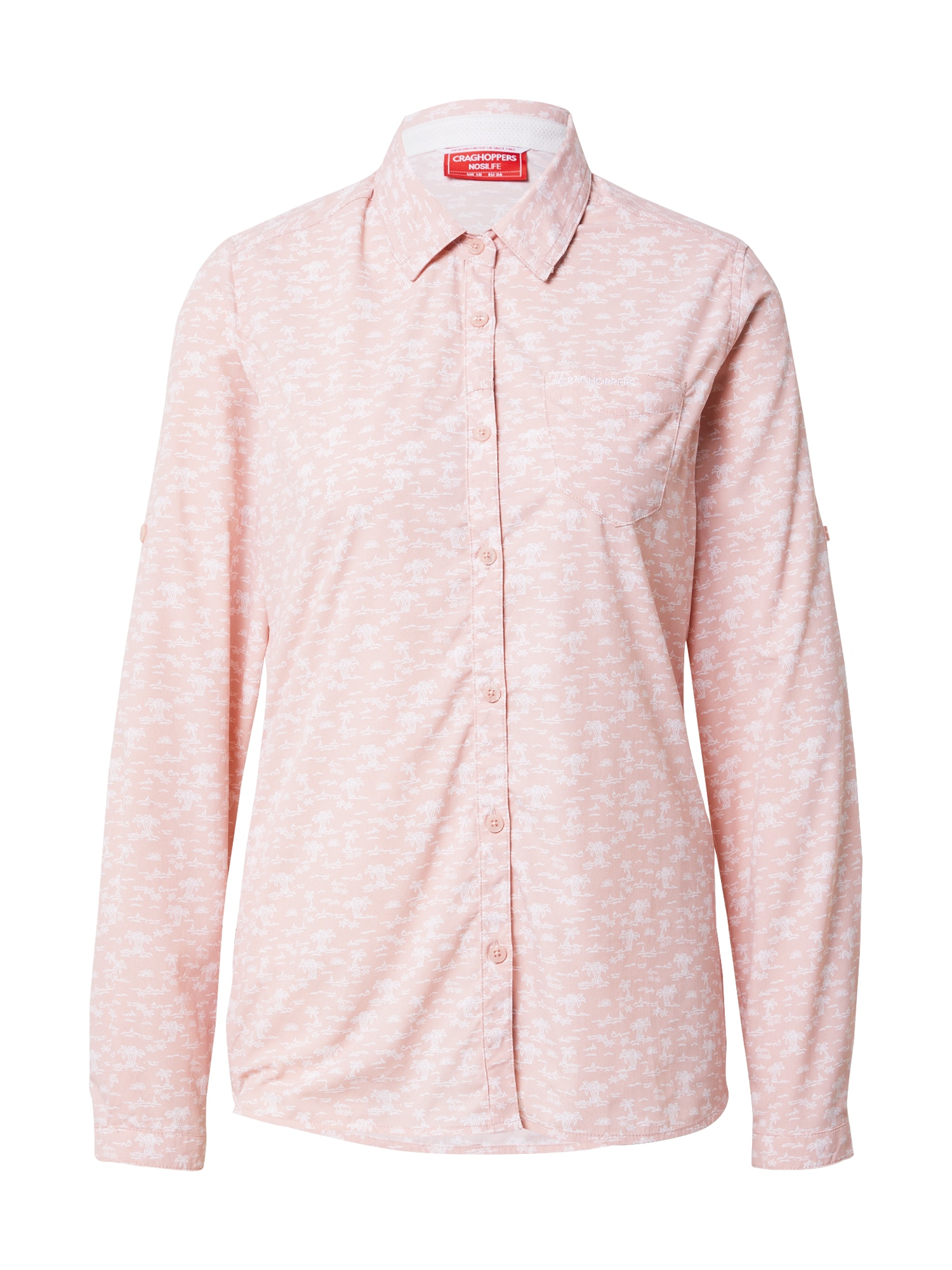 CRAGHOPPERS Funkcionalna bluza  staro roza / bela
