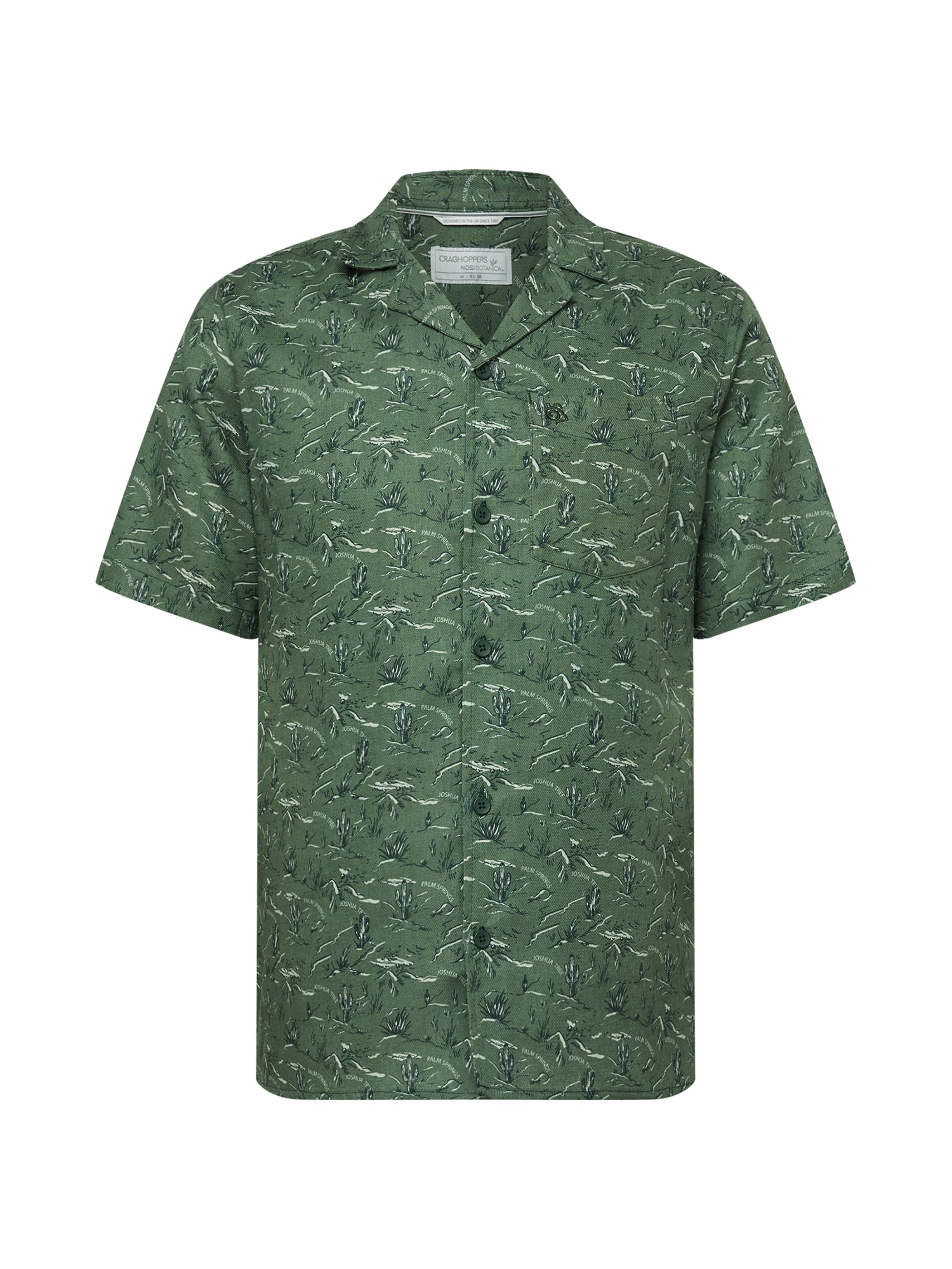CRAGHOPPERS Funkcionalna srajca  smaragd / jelka / off-bela