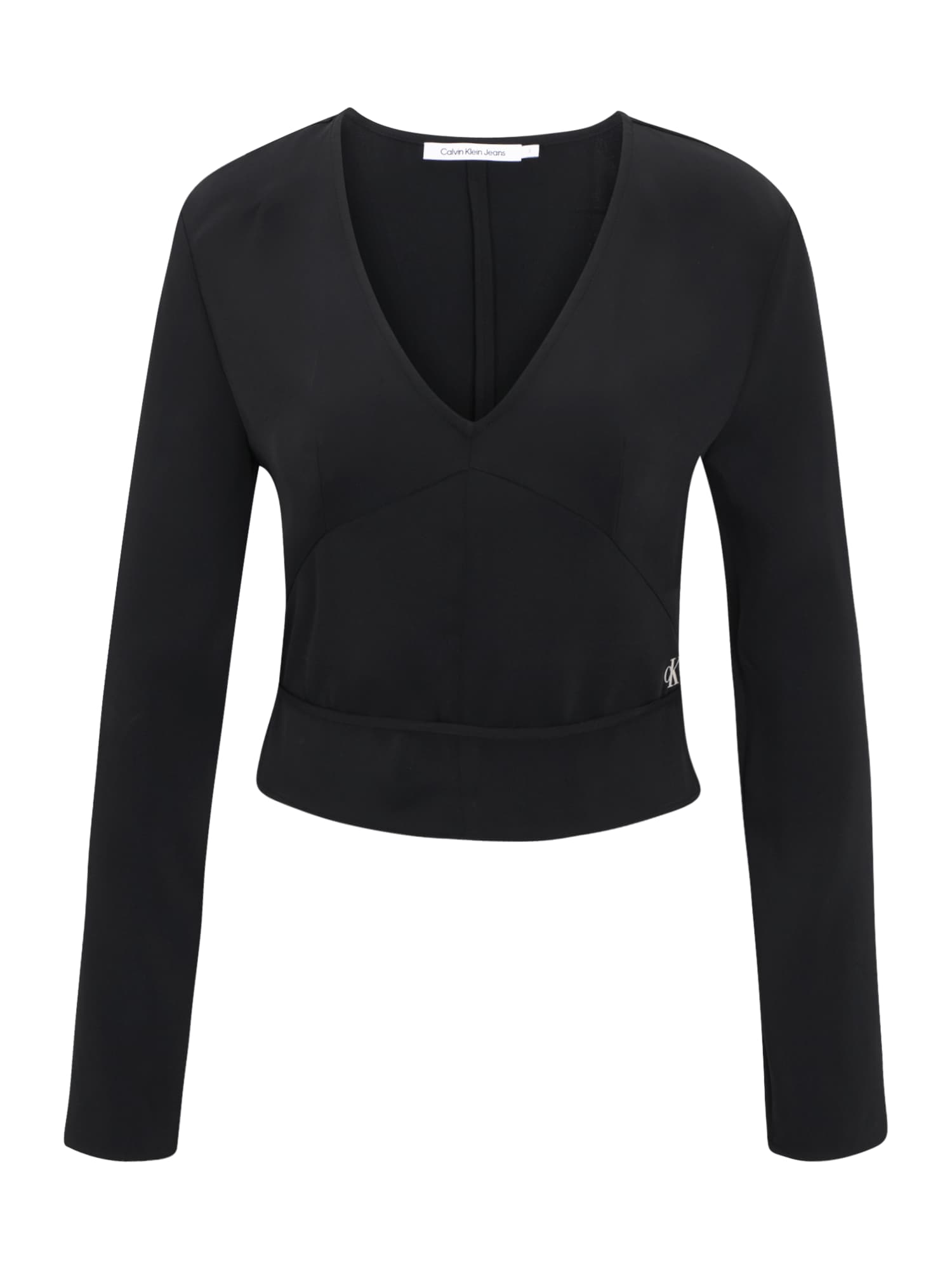 Calvin Klein Jeans Bluza  črna / bela