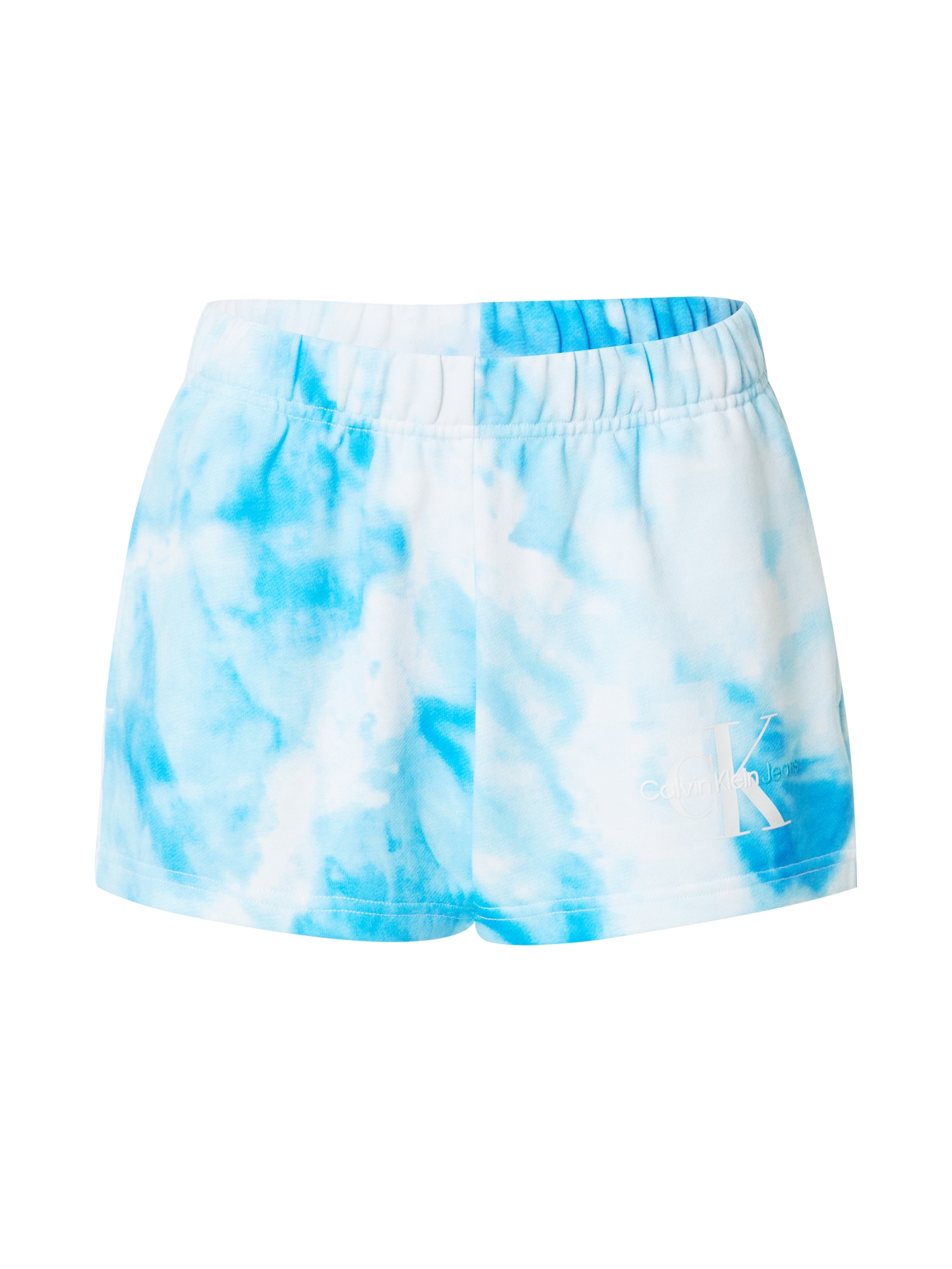 Calvin Klein Jeans Hlače 'Aqua'  cijansko modra / svetlo modra / bela