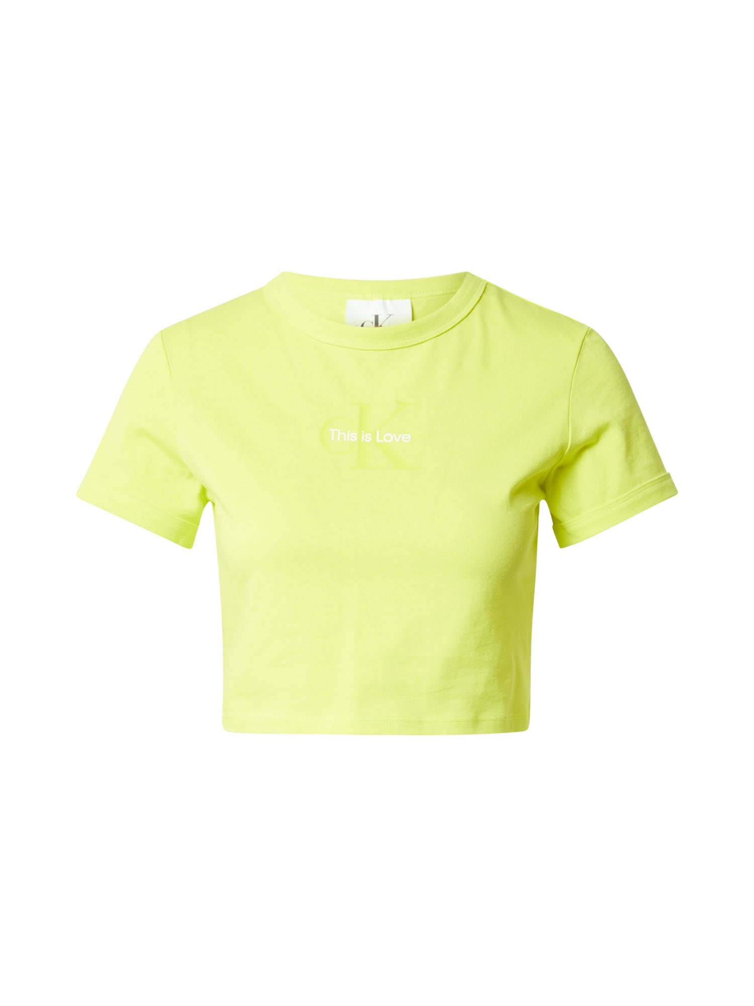 Calvin Klein Jeans Majica  neonsko rumena / bela