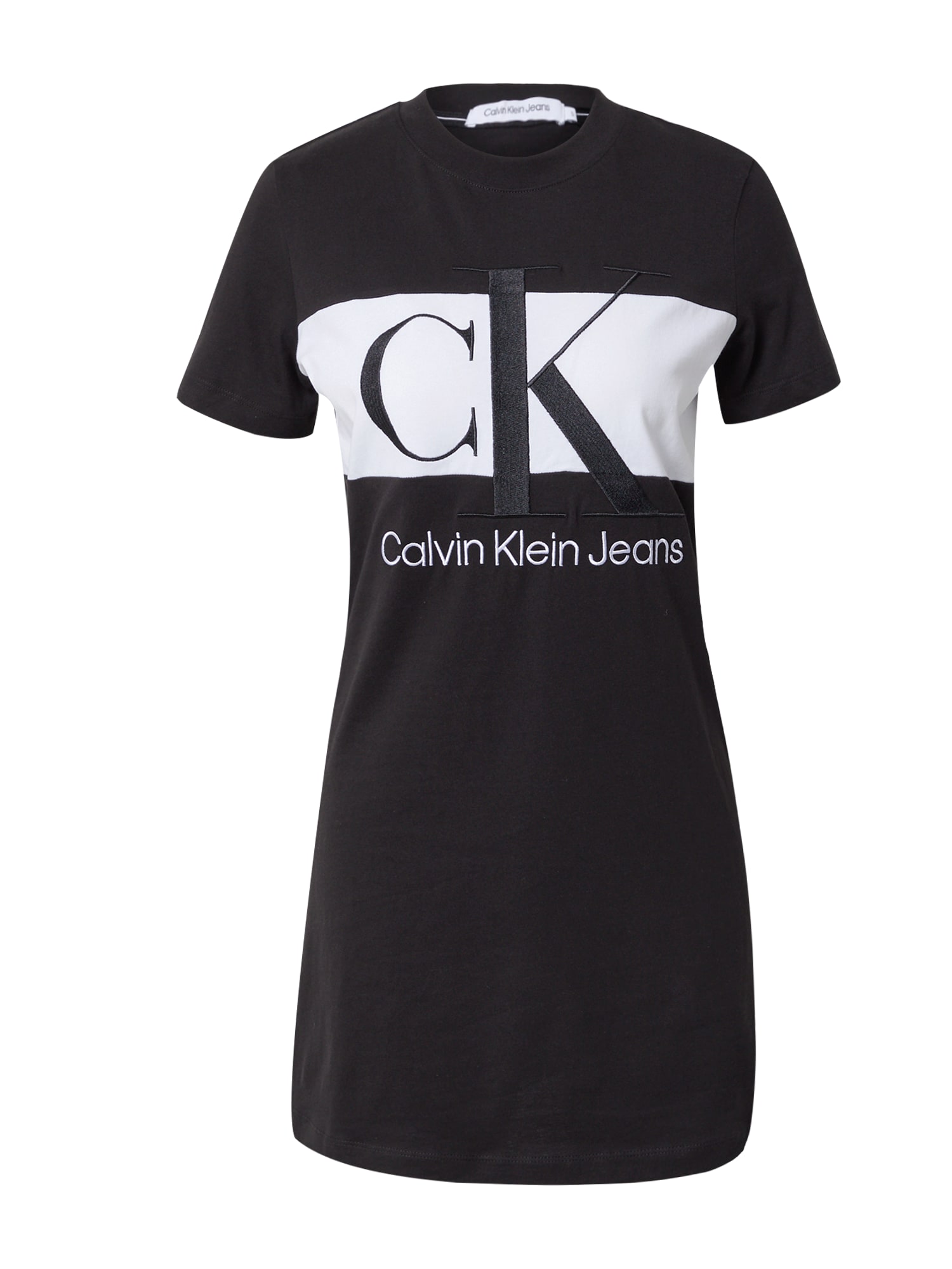 Calvin Klein Jeans Obleka  črna / bela