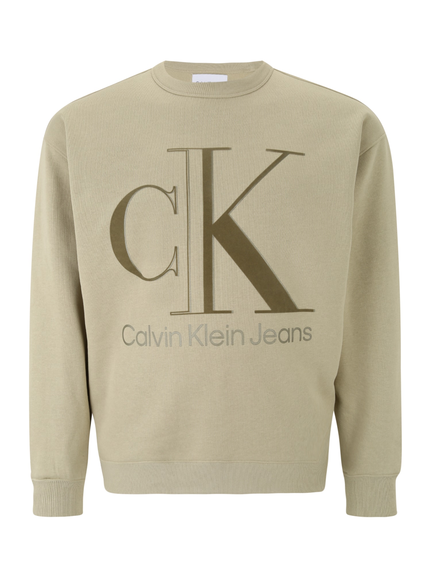 Calvin Klein Jeans Plus Majica  svetlo bež / siva / trst