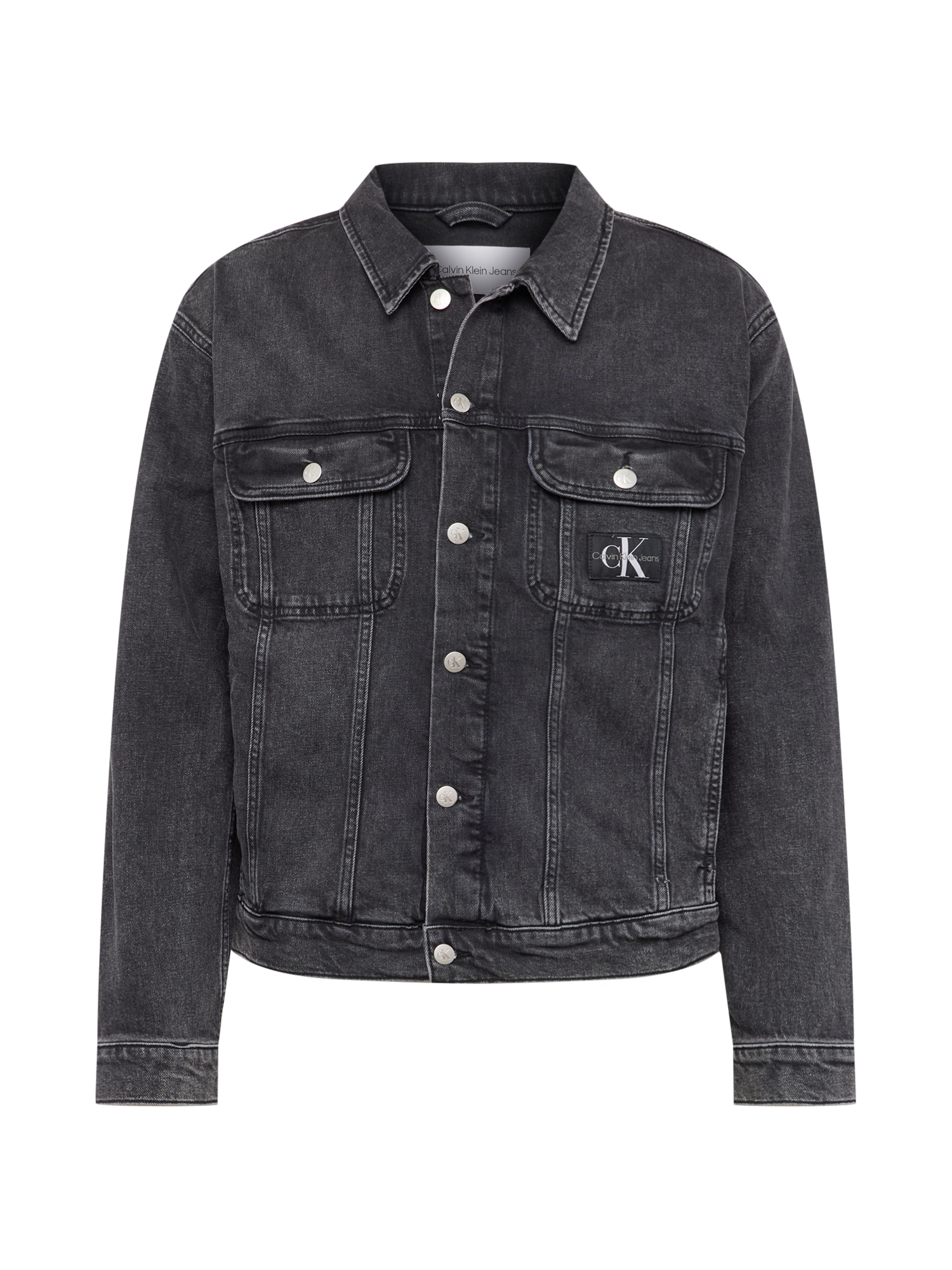 Calvin Klein Jeans Prehodna jakna  črn denim
