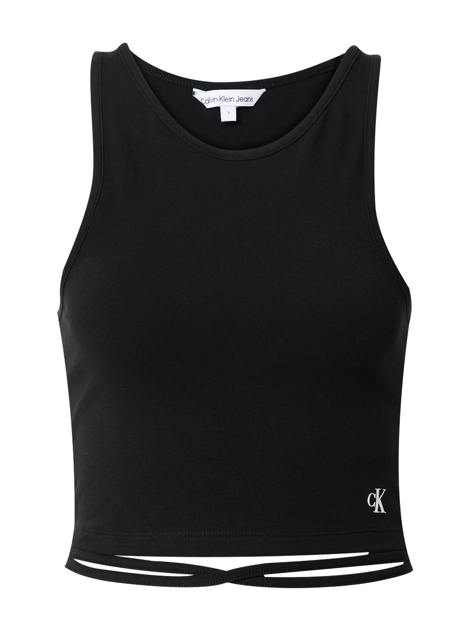 Calvin Klein Jeans Top  črna / bela
