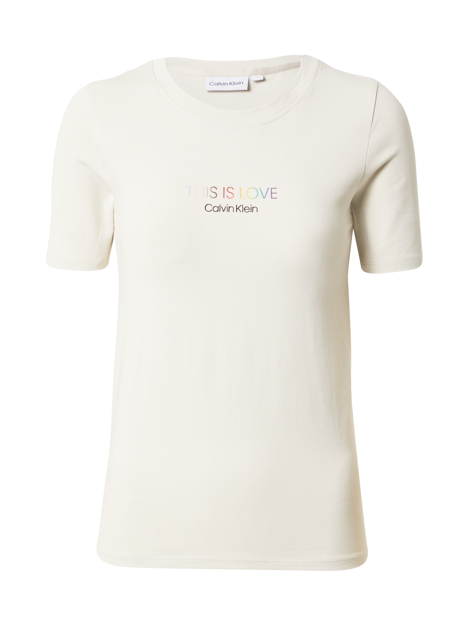 Calvin Klein Majica 'PRIDE'  kremna / rumena / kamen / lila / rdeča