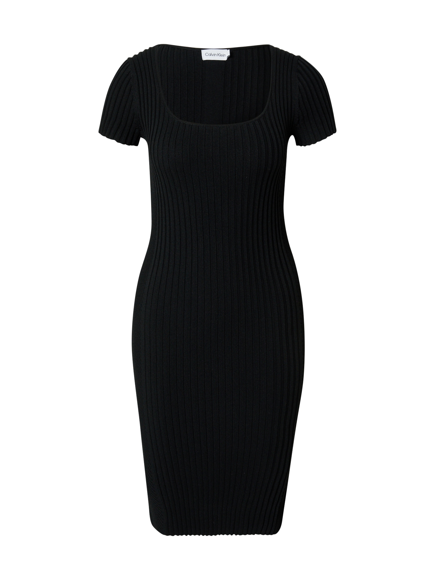 Calvin Klein Pletena obleka  črna