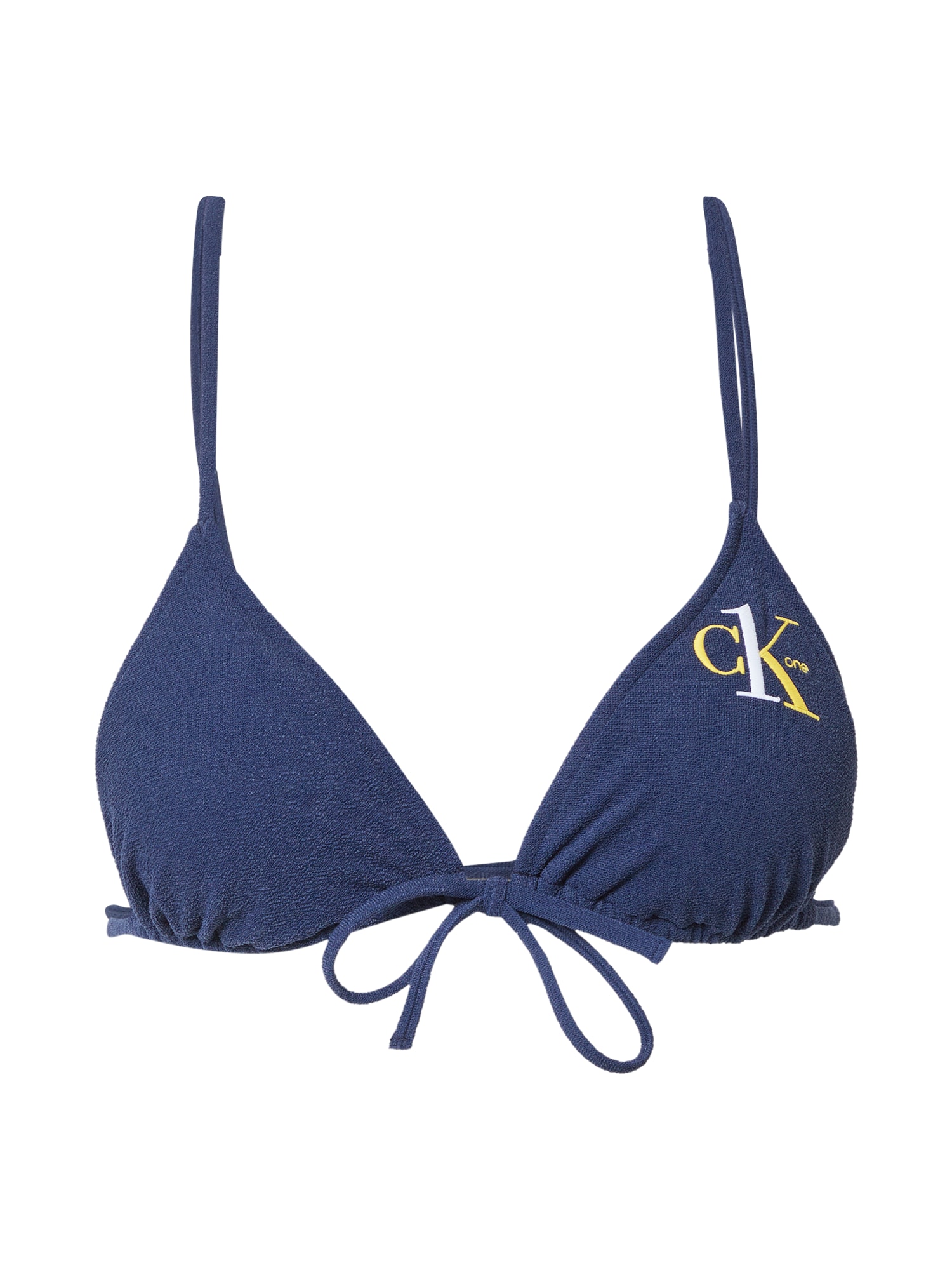 Calvin Klein Swimwear Bikini zgornji del  mornarska / rumena / bela