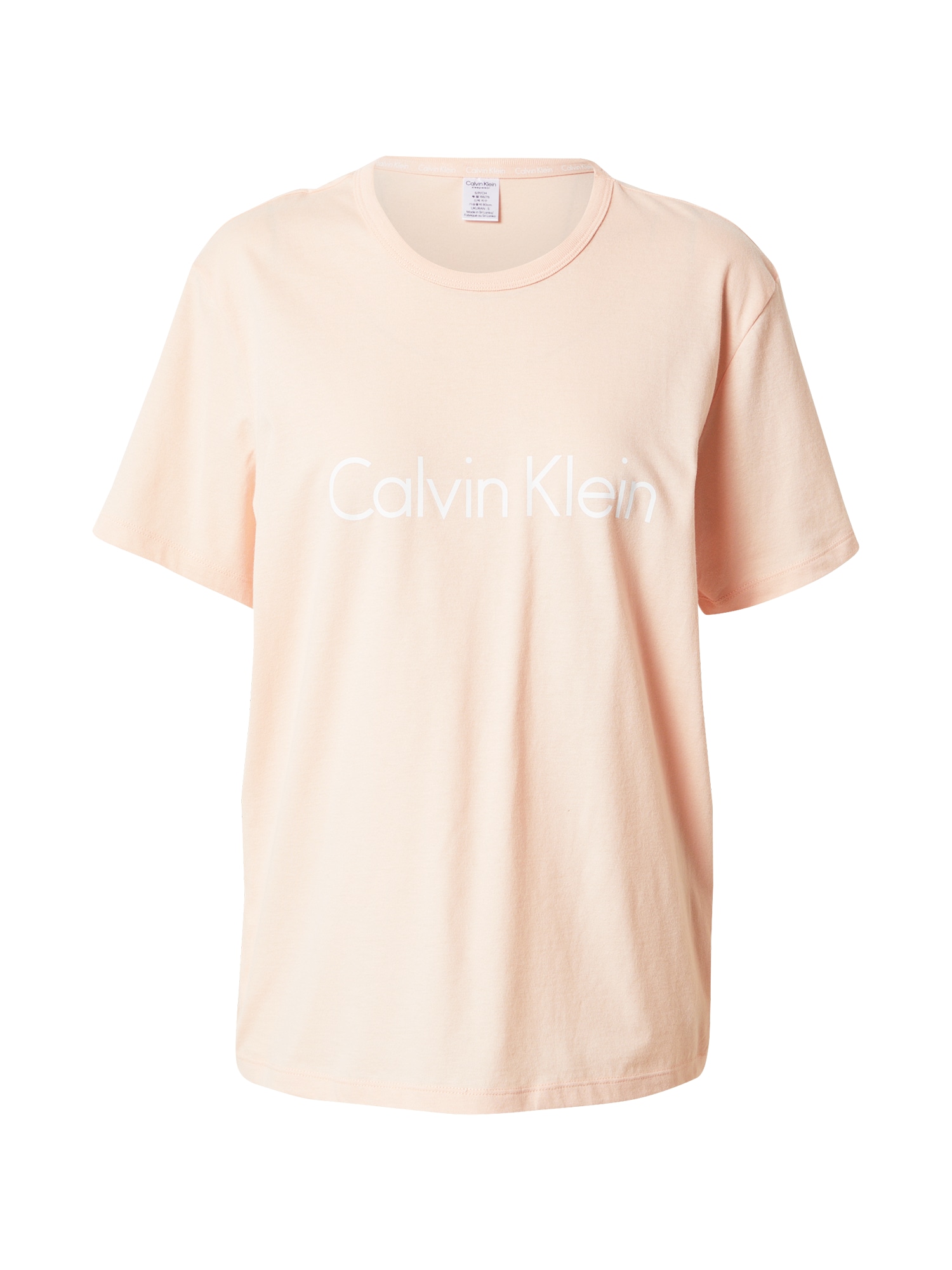 Calvin Klein Underwear Majica za spanje  pastelno oranžna / bela