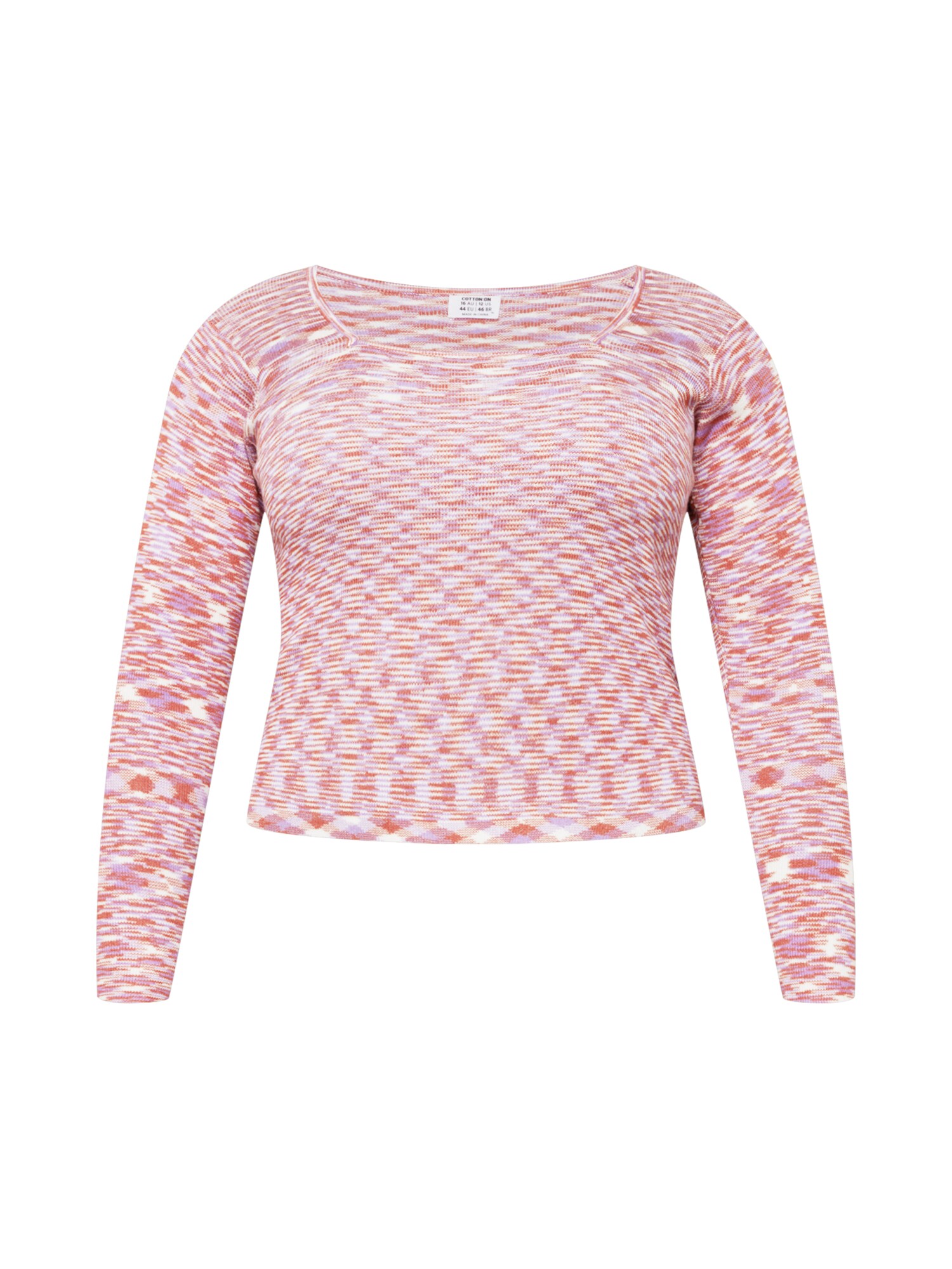 Cotton On Curve Majica  kremna / lila / rdeča / bela