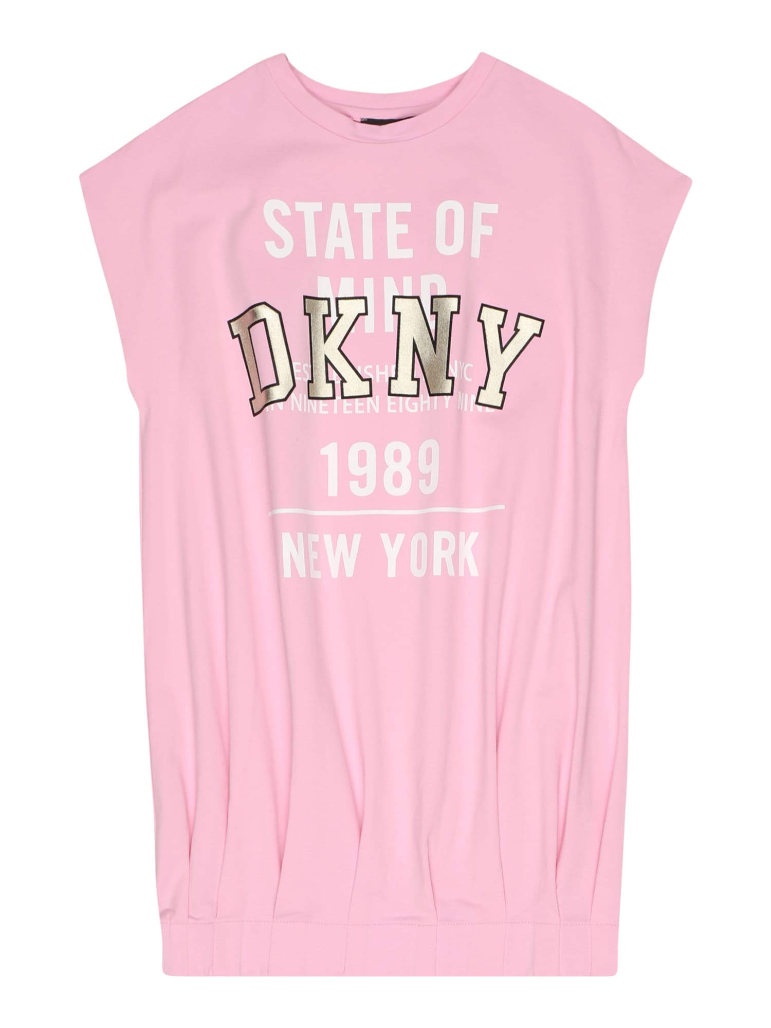 DKNY Obleka 'KURZARM KLEID'  zlata / rosé / črna / bela