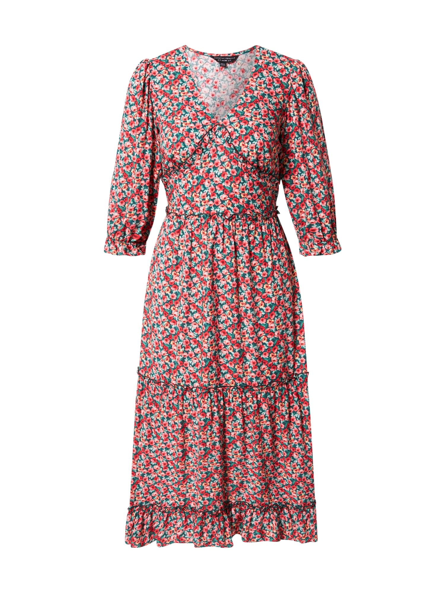 Dorothy Perkins Dolga srajca 'Ditsy'  jelka / svetlo zelena / rdeča / pastelno rdeča / temno rdeča