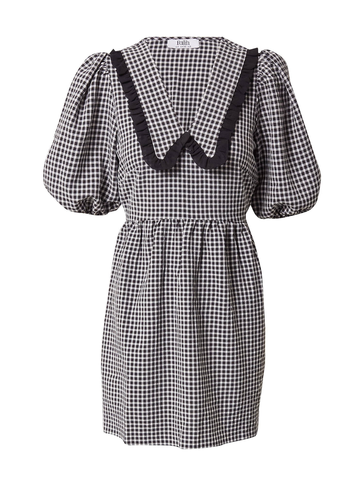 Dorothy Perkins Obleka 'Gingham'  črna / bela