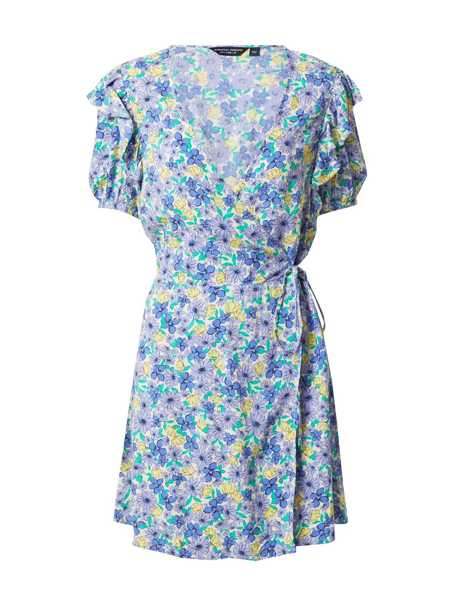 Dorothy Perkins Obleka  dimno modra / temno modra / rumena / žad / bela