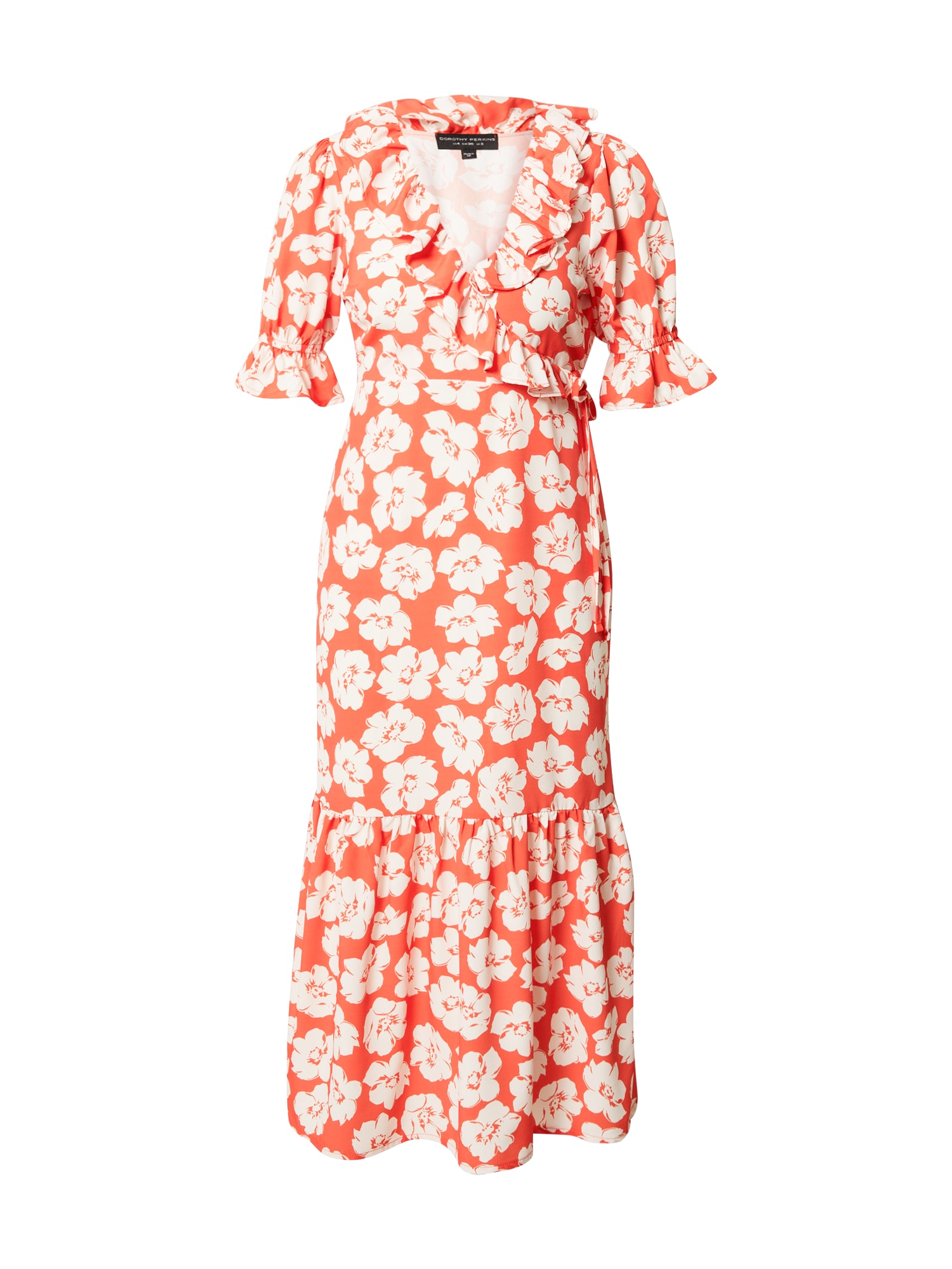 Dorothy Perkins Obleka  oranžno rdeča / bela