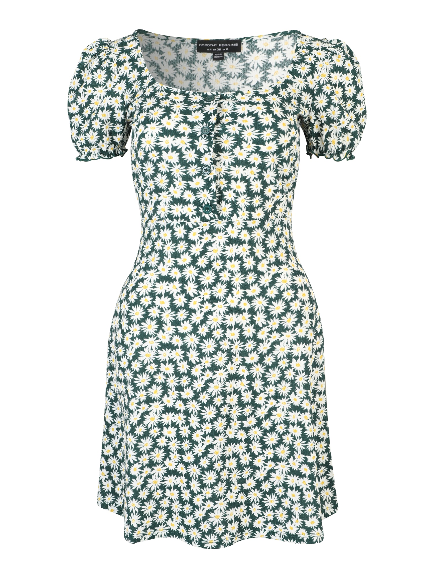 Dorothy Perkins Obleka  rumena / travnato zelena / bela