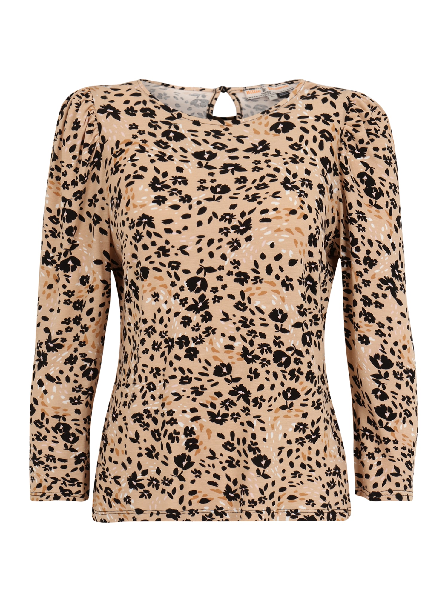 Dorothy Perkins Petite Majica  temno bež / svetlo rjava / črna / bela