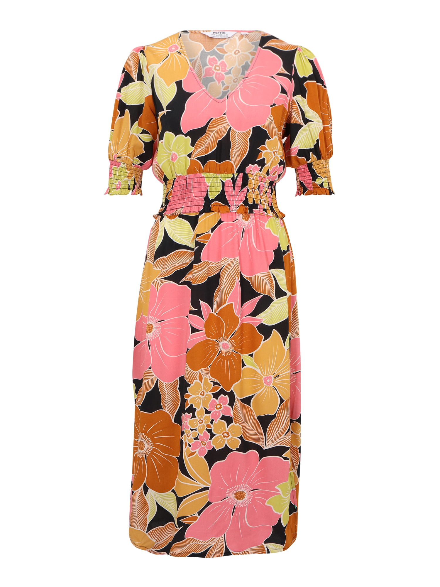 Dorothy Perkins Petite Obleka  oranžna / roza / oranžno rdeča / črna / bela