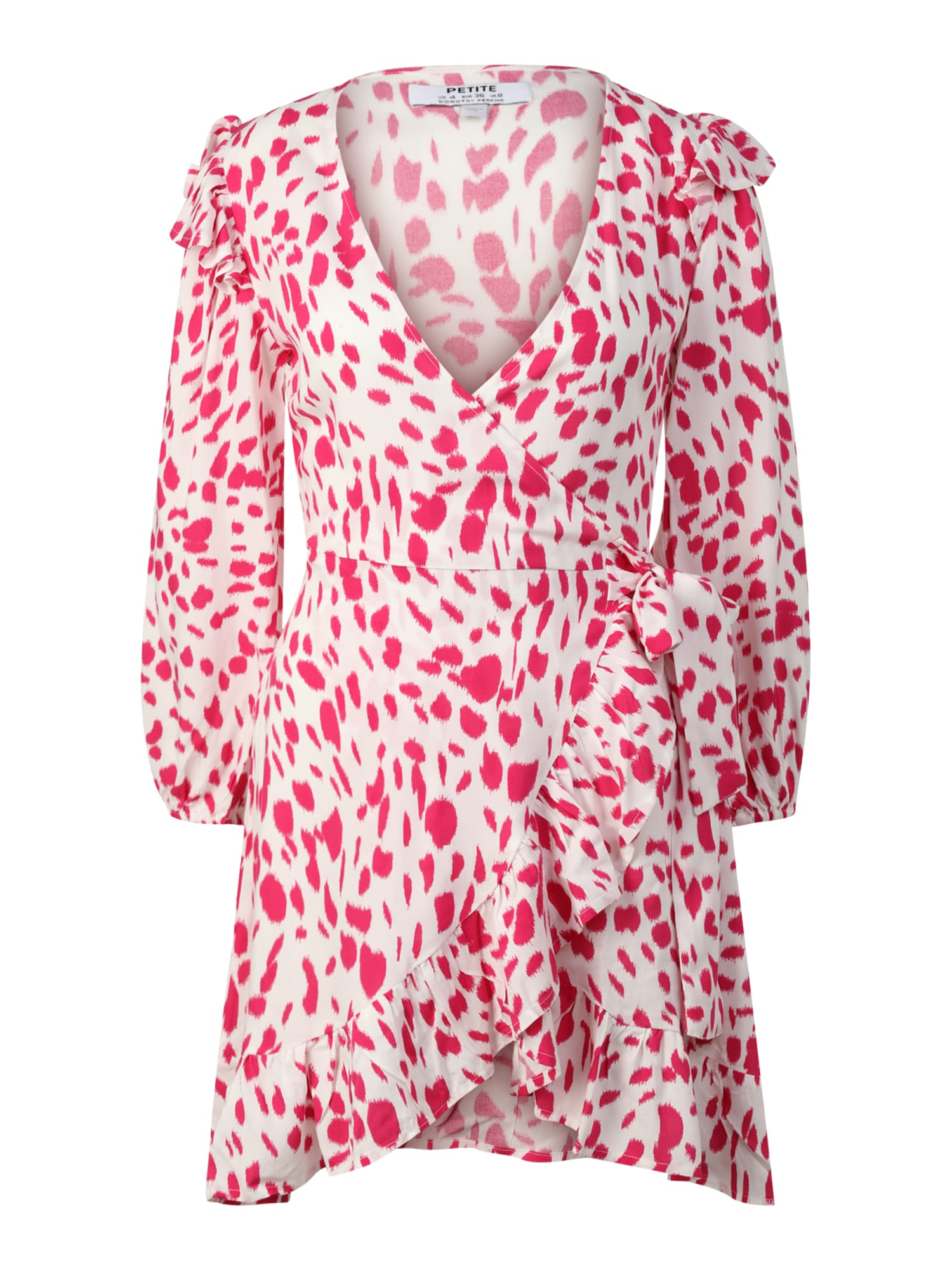 Dorothy Perkins Petite Obleka  temno roza / bela