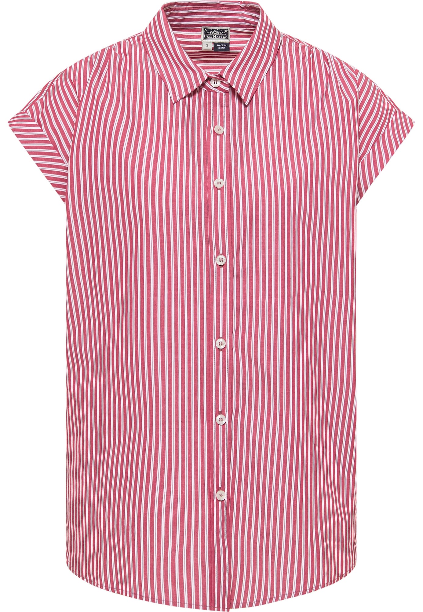 DreiMaster Maritim Bluza  roza / bela