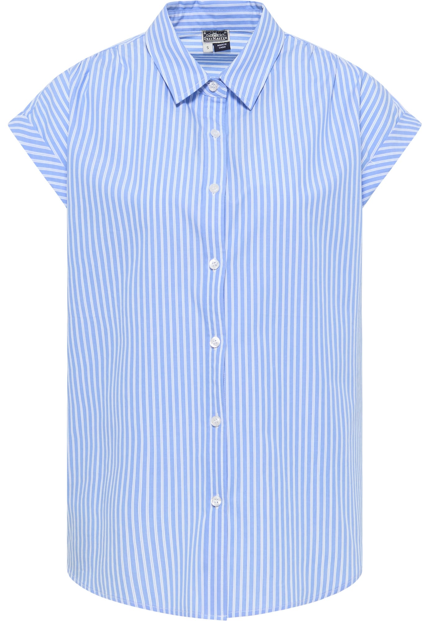 DreiMaster Maritim Bluza  svetlo modra / bela