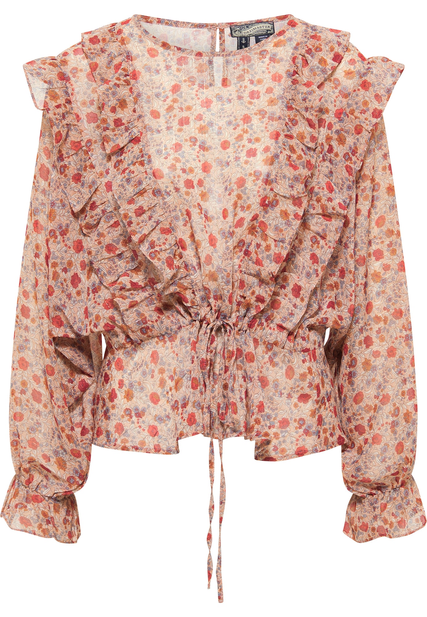 DreiMaster Vintage Bluza  dimno modra / oranžna / staro roza / rdeča / off-bela