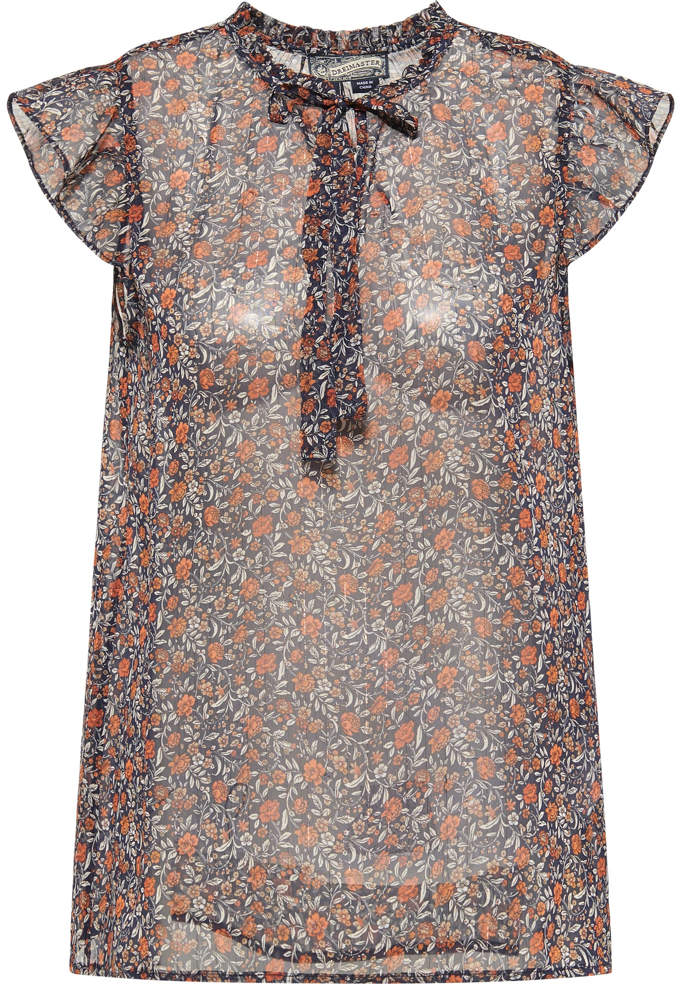 DreiMaster Vintage Bluza  kit / nočno modra / pastelno zelena / marelica / češnjevo rdeča