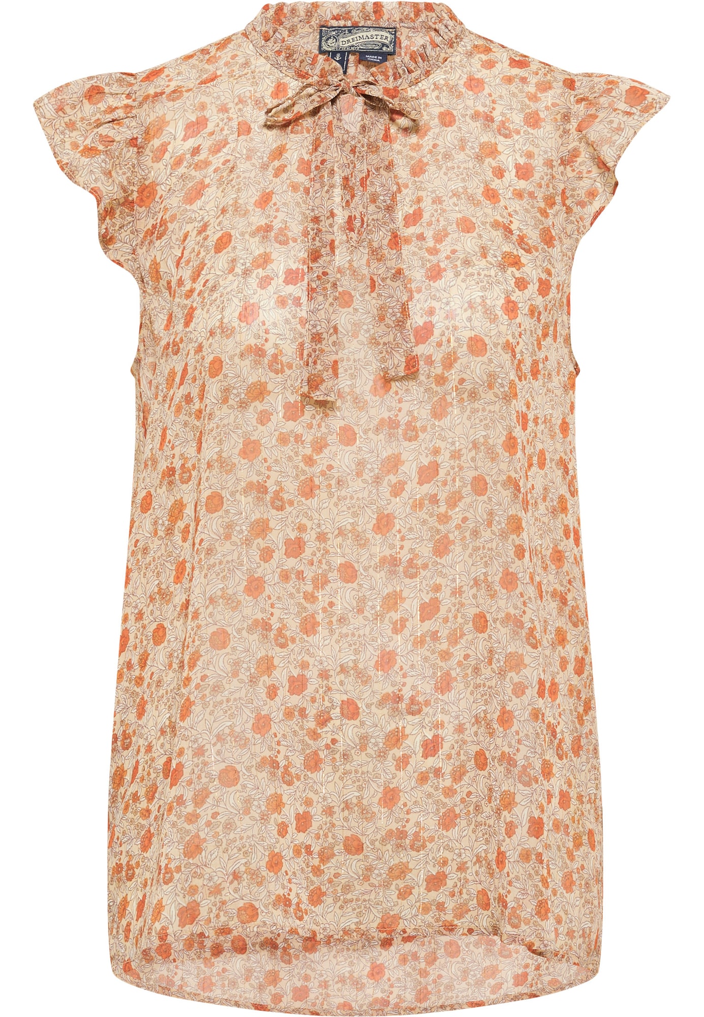 DreiMaster Vintage Bluza  kremna / svetlo bež / rjava / oranžna