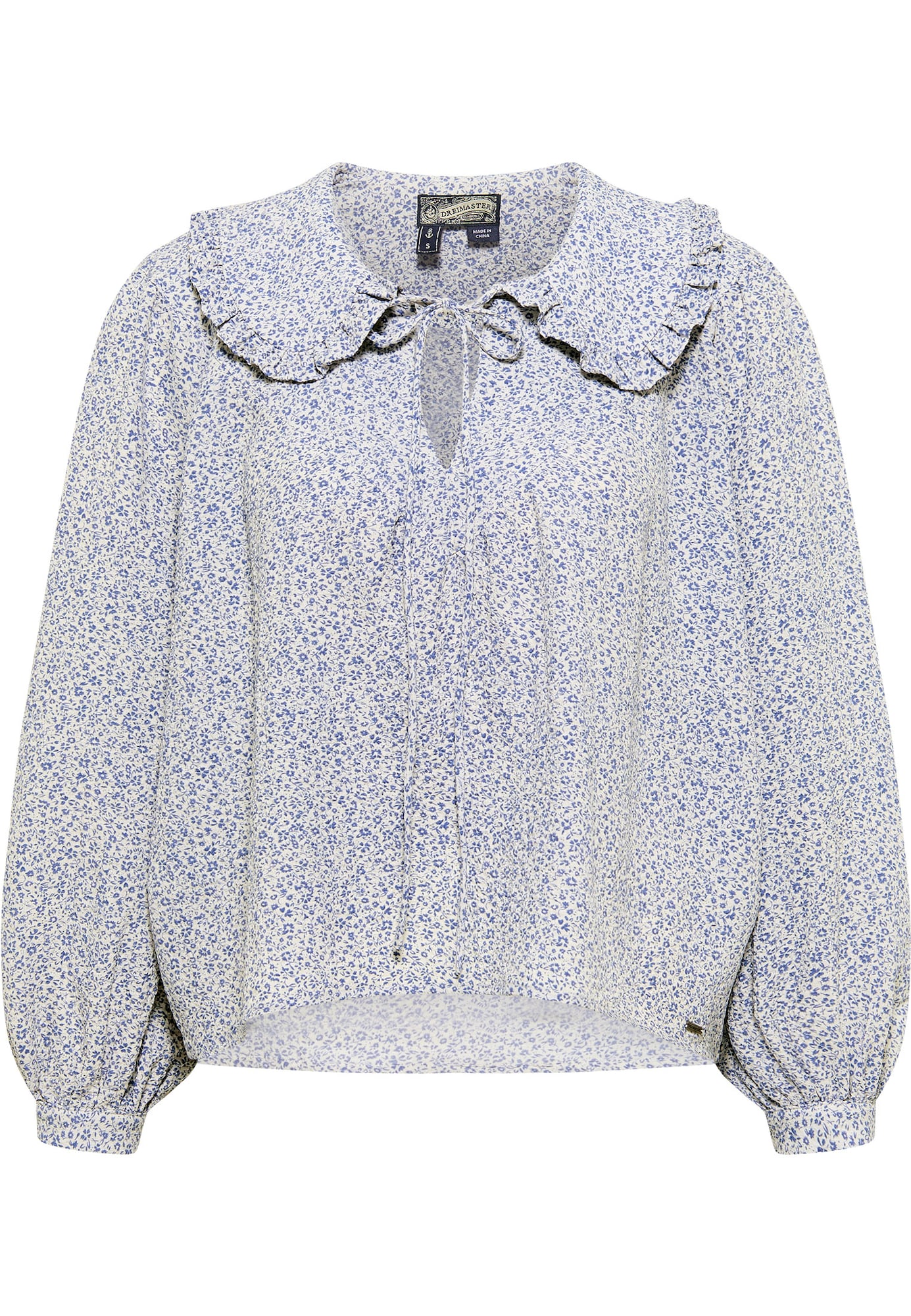 DreiMaster Vintage Bluza  marine / volneno bela