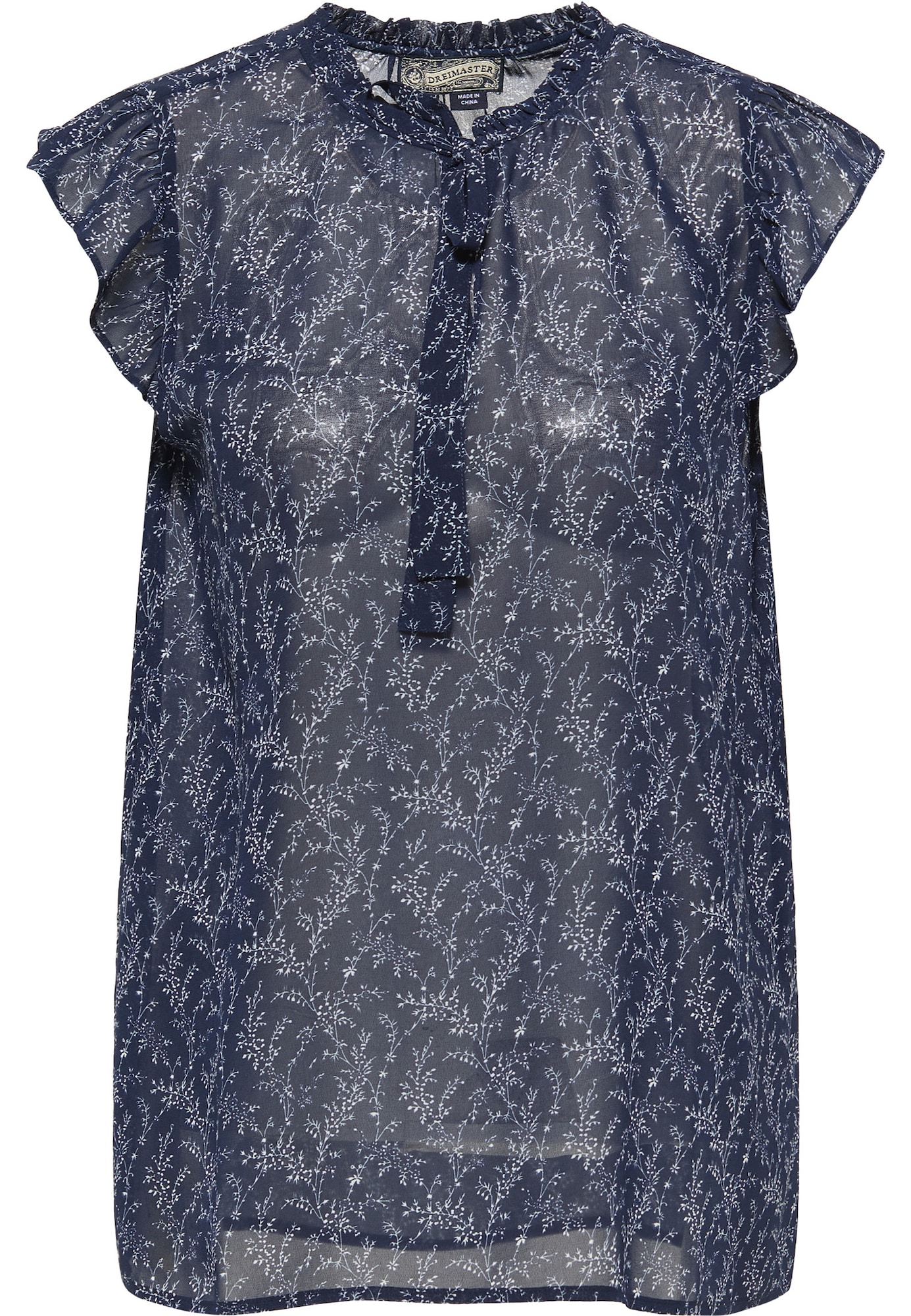 DreiMaster Vintage Bluza  modra / bela