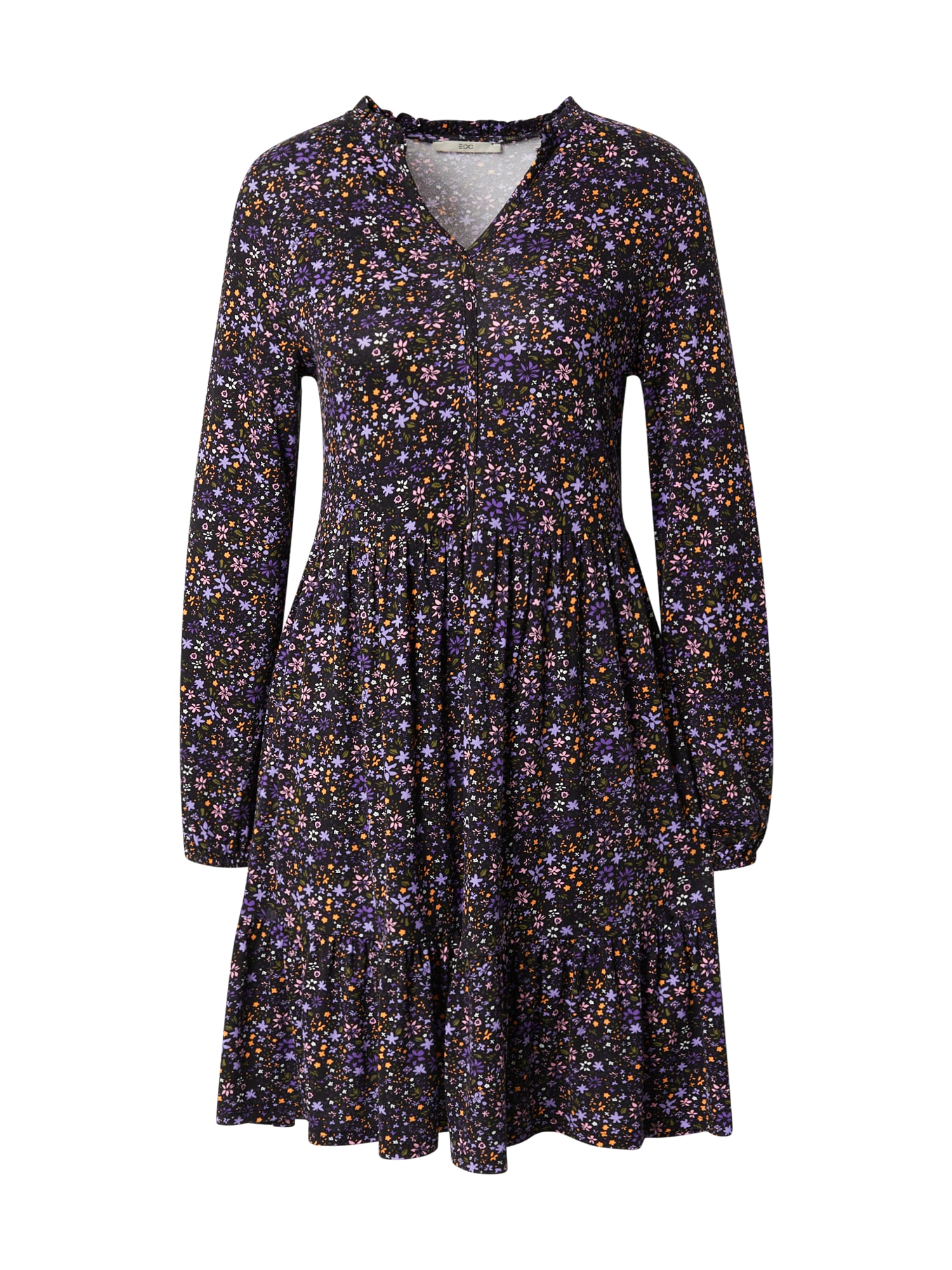 EDC BY ESPRIT Obleka  lila / majnica / roza / črna