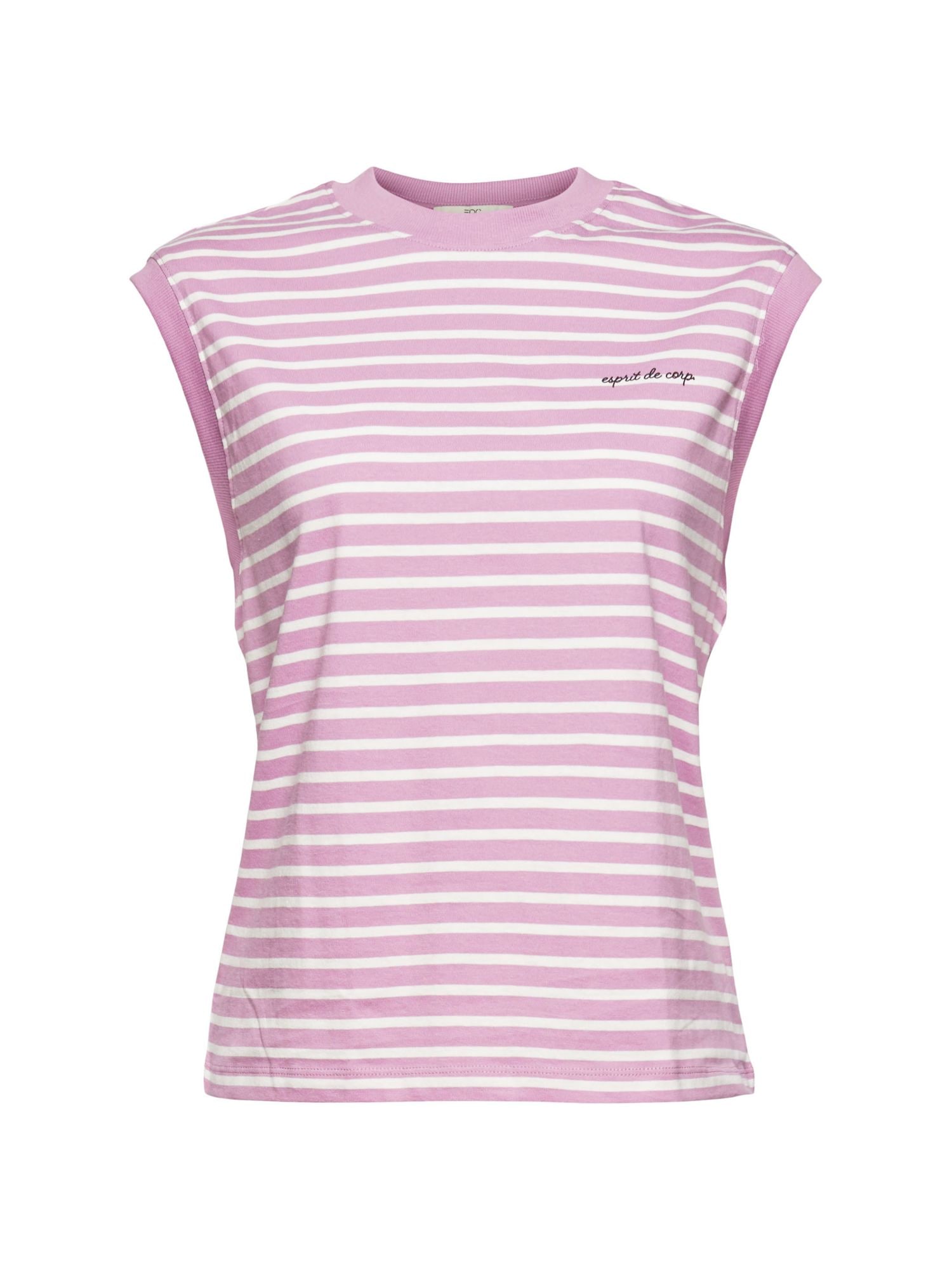 EDC BY ESPRIT Top  lila / črna / bela