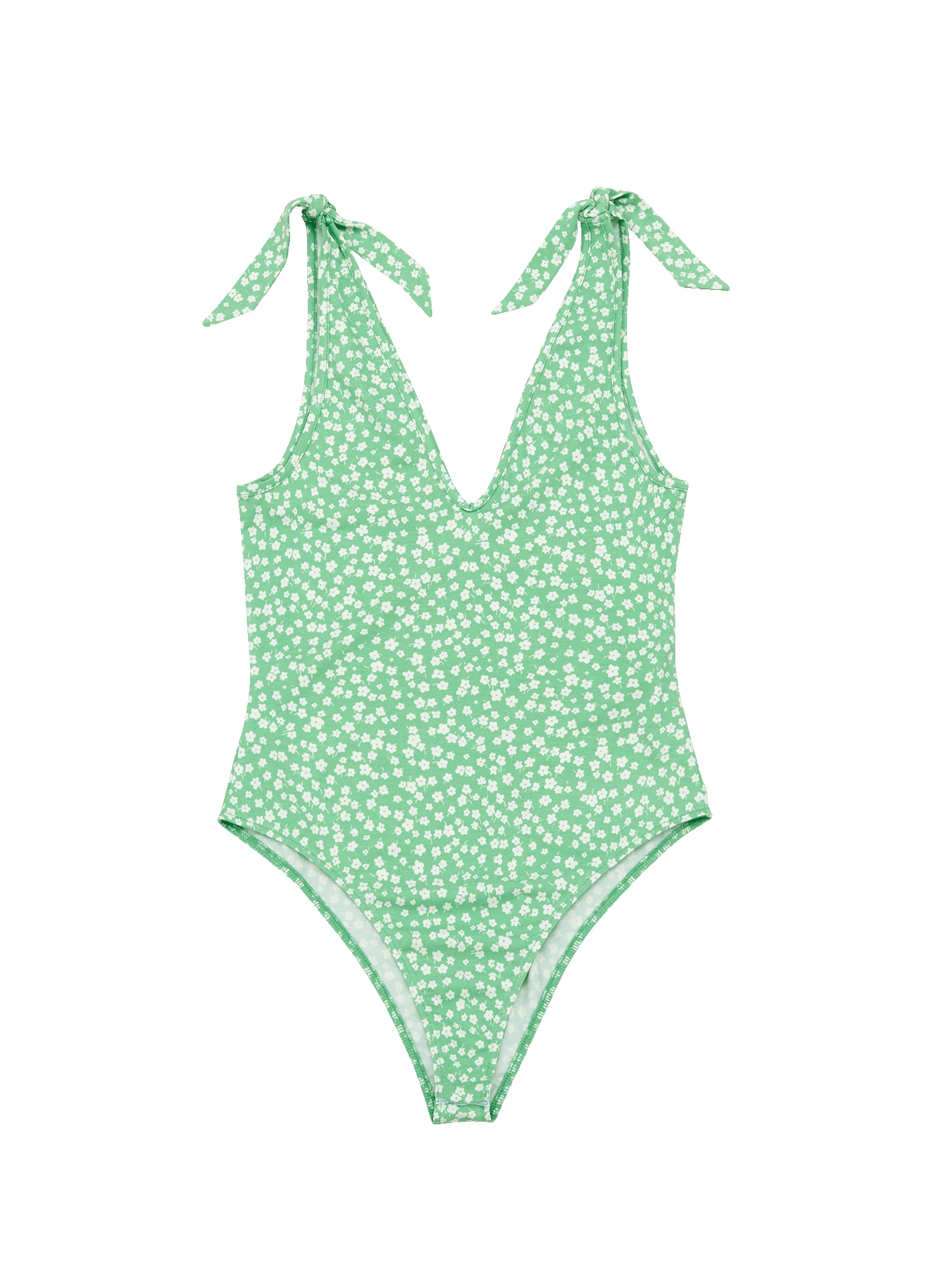EDITED Bodi majica 'Tonia'  zelena / bela