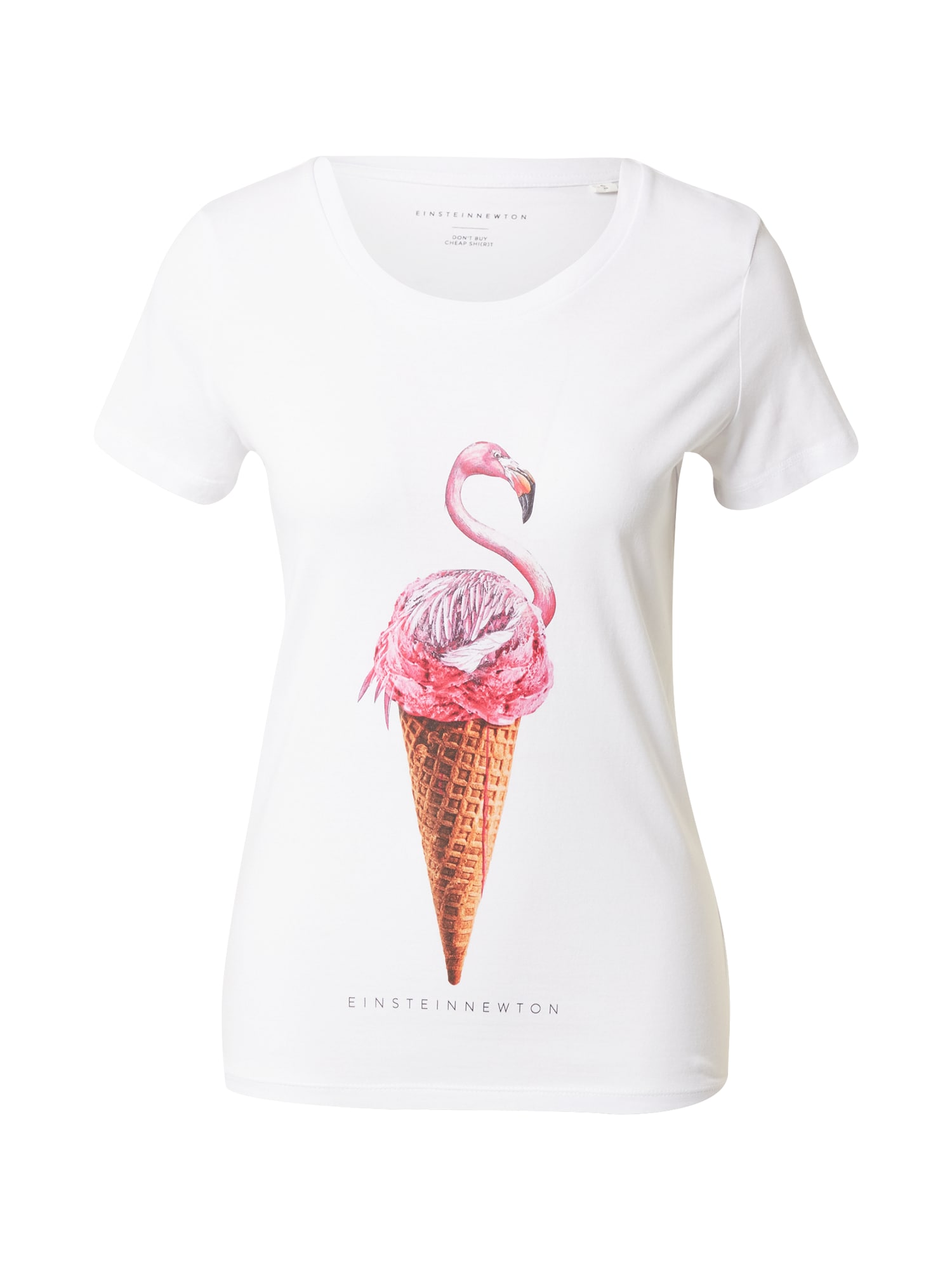 EINSTEIN & NEWTON Majica 'Flamingo Ice'  rjava / kostanj rjava / roza / temno roza / bela