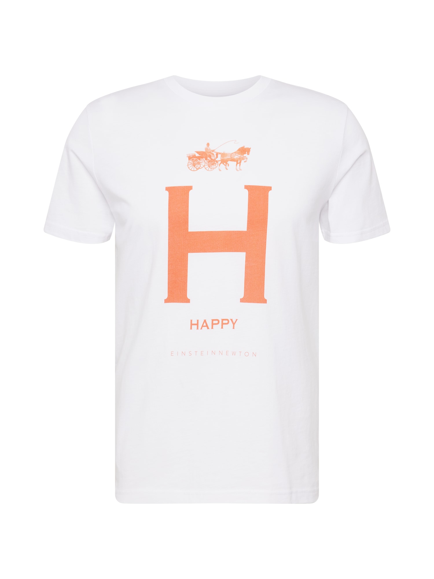 EINSTEIN & NEWTON Majica 'Happy Paris'  oranžna / bela