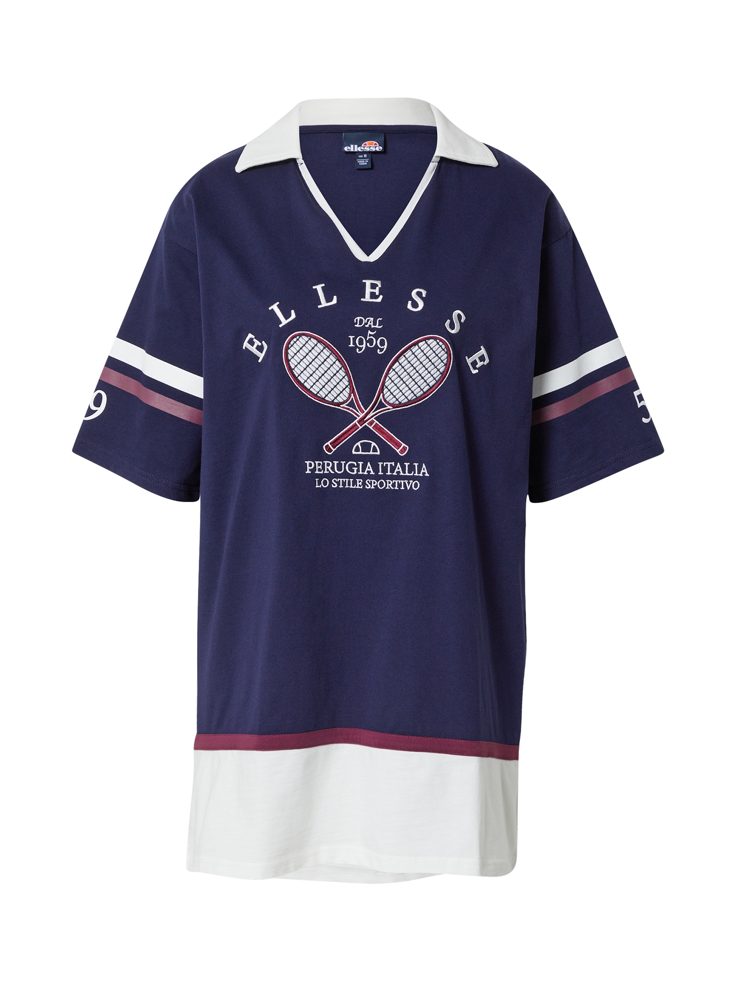 ELLESSE Obleka 'Shoee'  mornarska / temno rdeča / bela