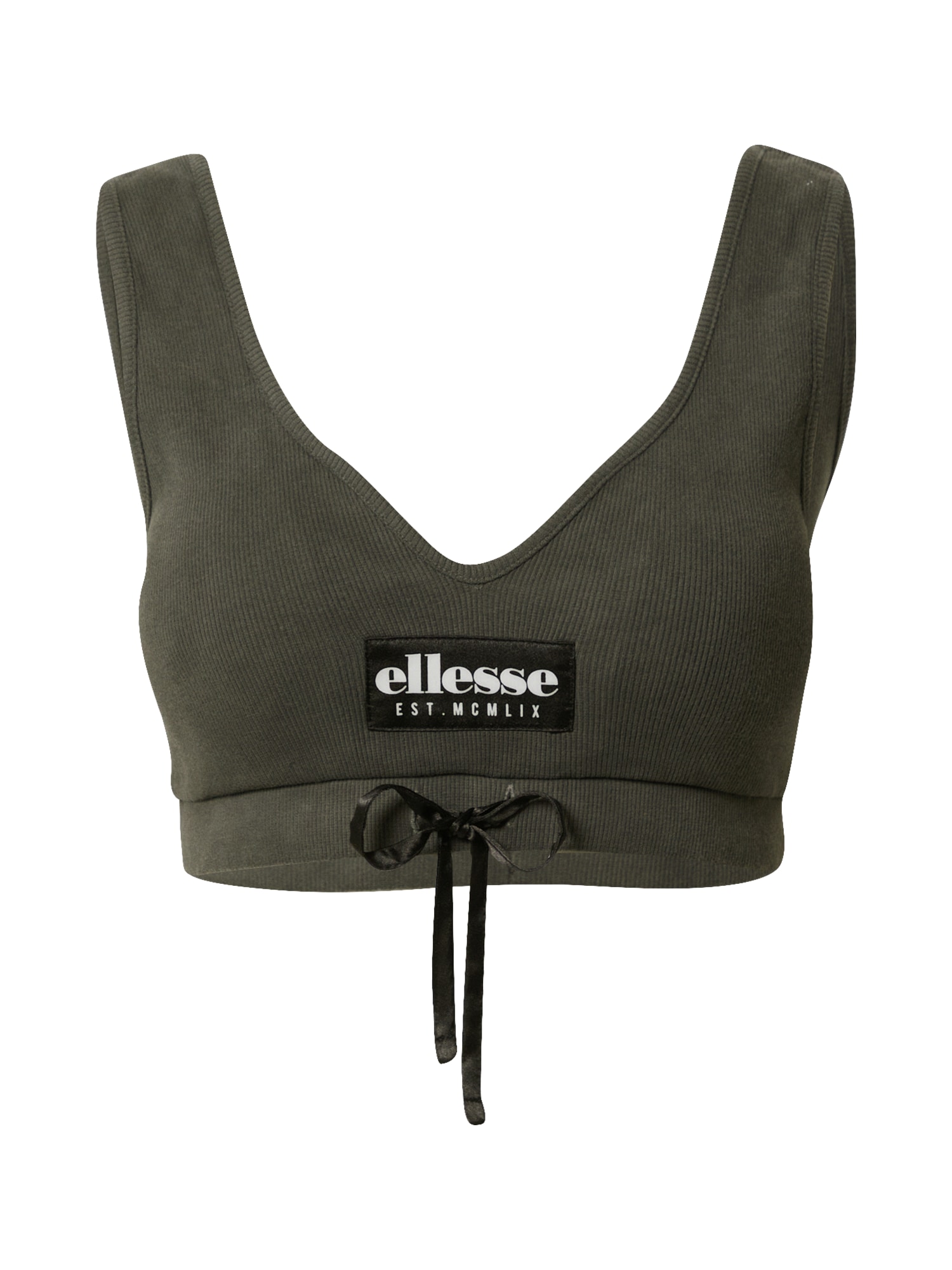 ELLESSE Top  temno zelena / črna / bela