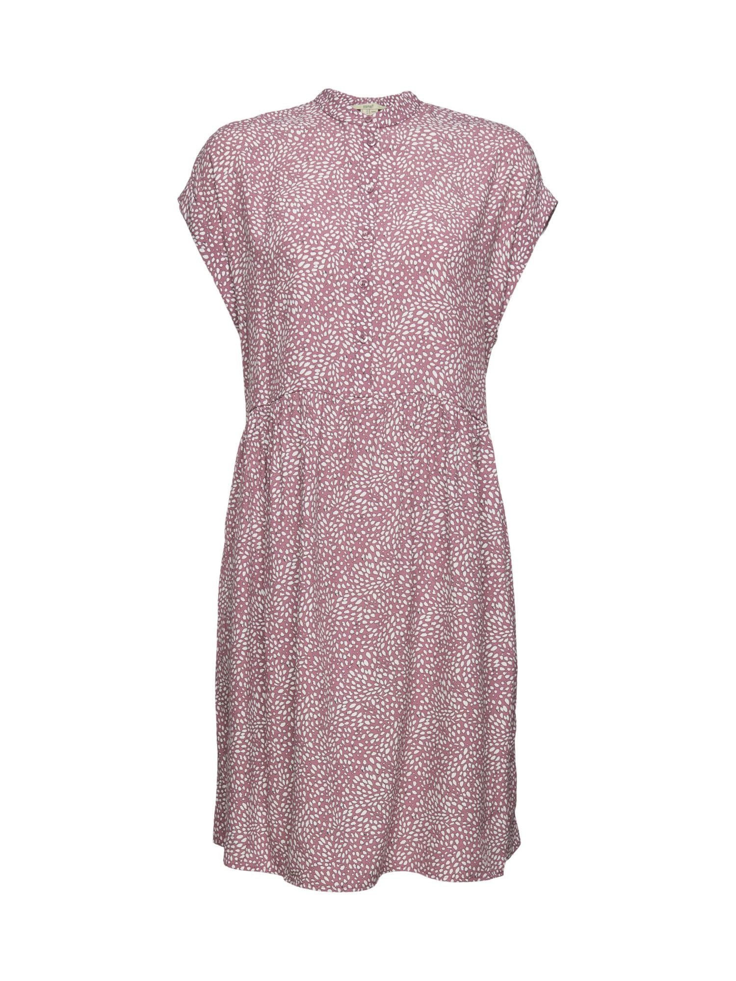 ESPRIT Dolga srajca  mauve / črna / bela