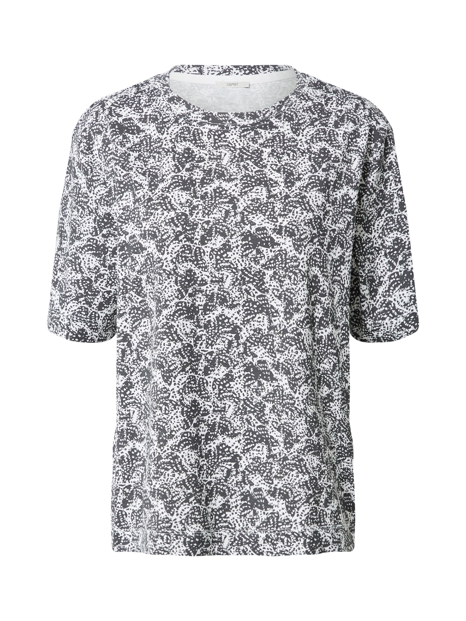 ESPRIT Majica 'Add'  temno siva / off-bela