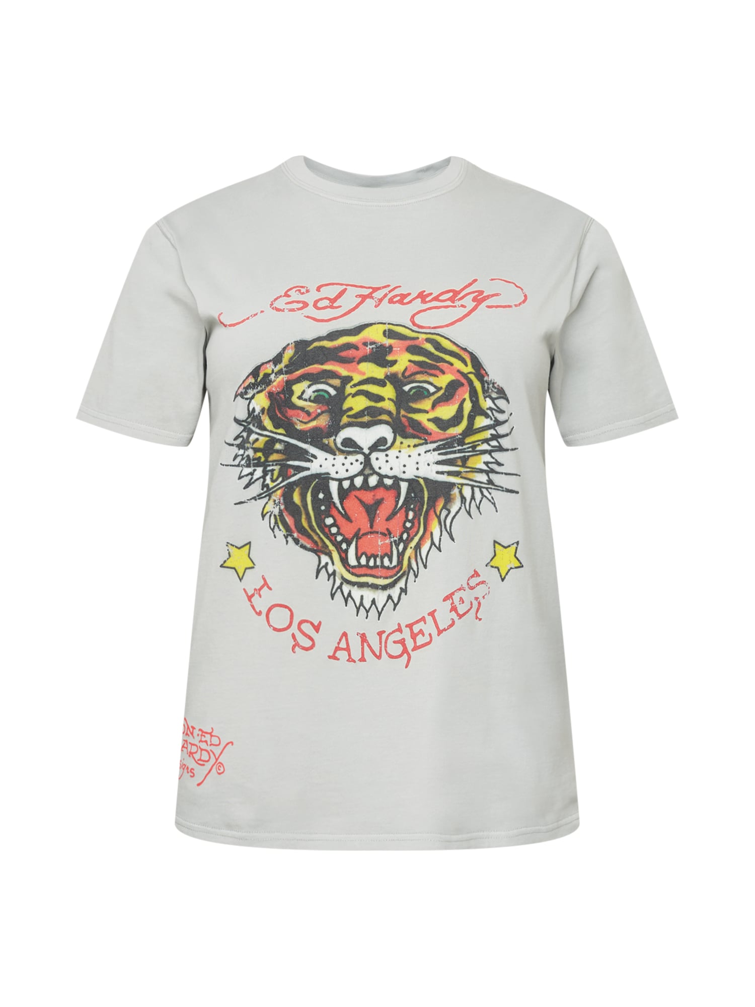 Ed Hardy Majica 'TIGER'  svetlo siva / mešane barve