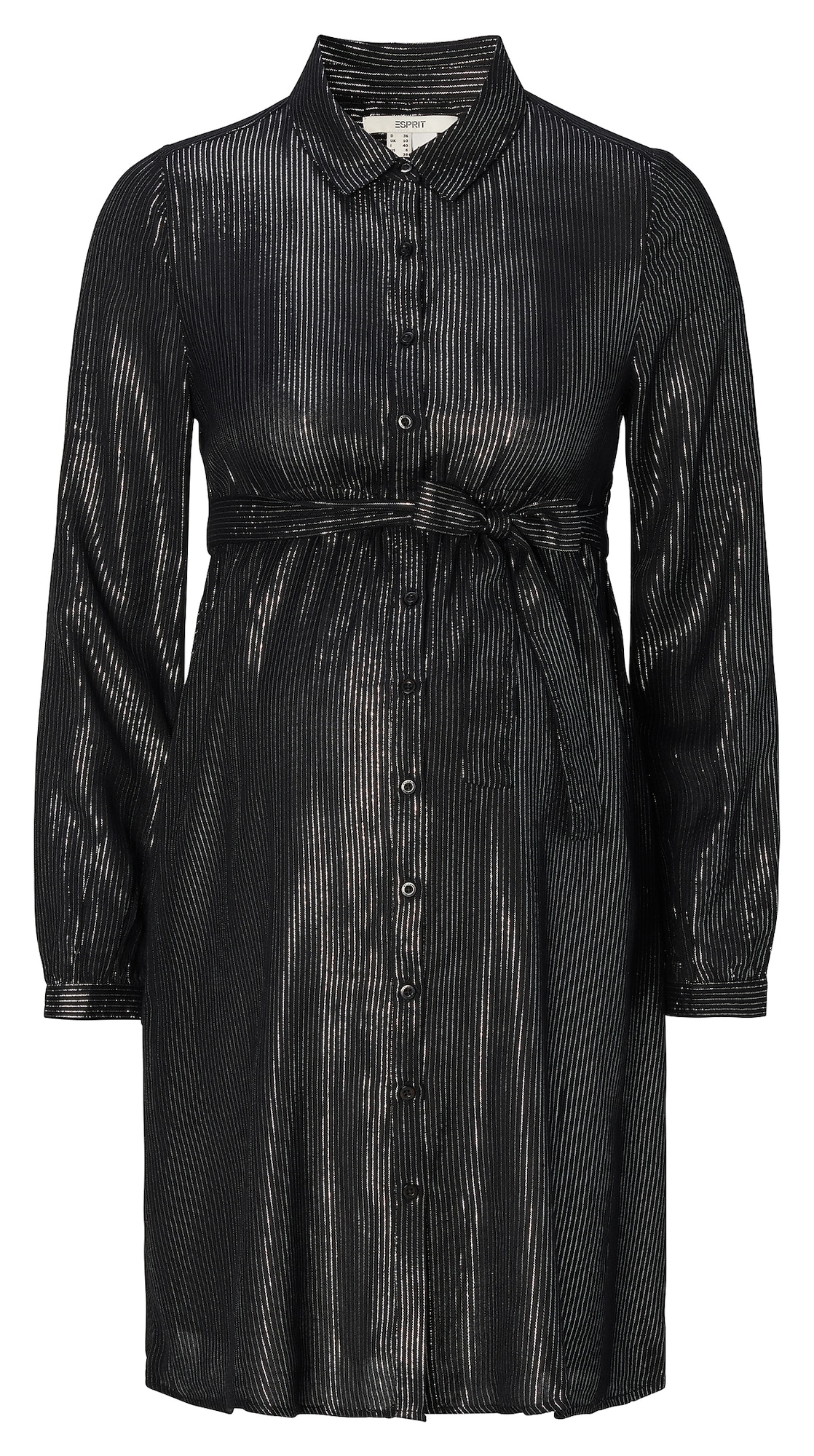 Esprit Maternity Dolga srajca  črna / srebrna