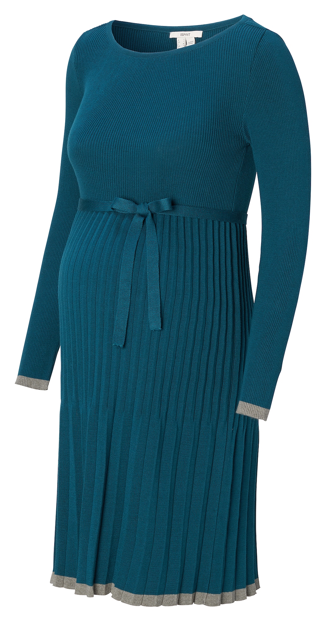 Esprit Maternity Pletena obleka  siva / petrol