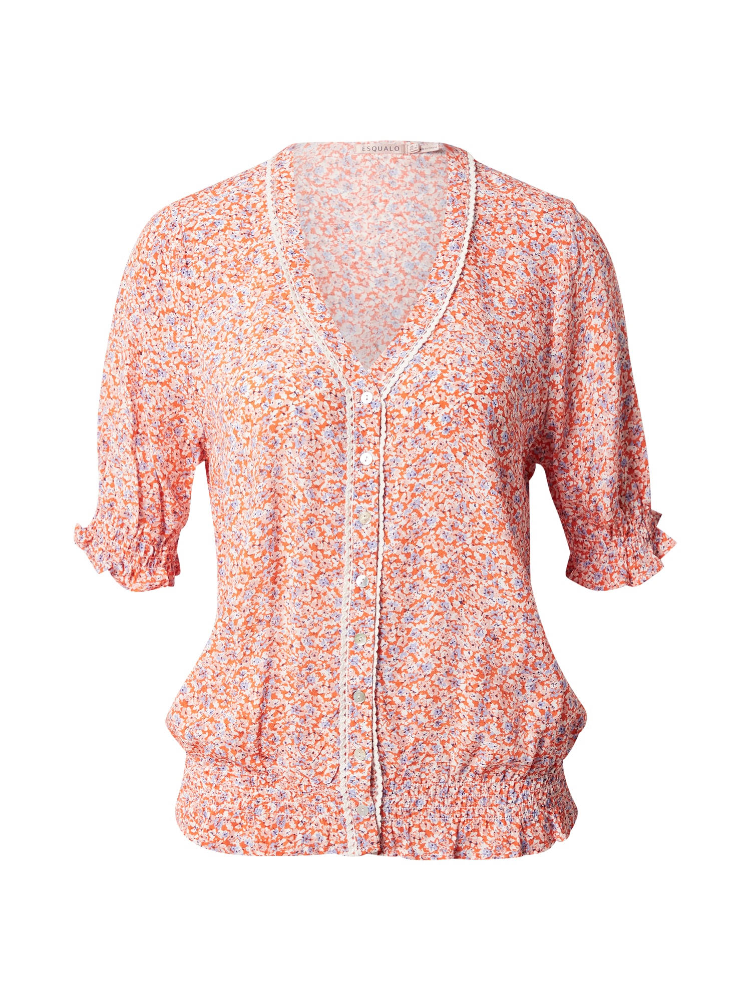 Esqualo Bluza  bež / svetlo modra / temno oranžna / bela