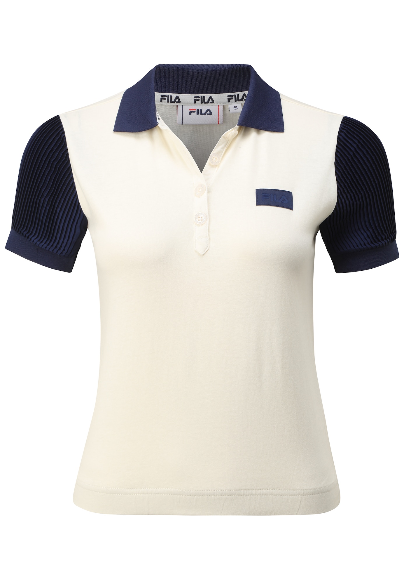 FILA Majica  mornarska / naravno bela