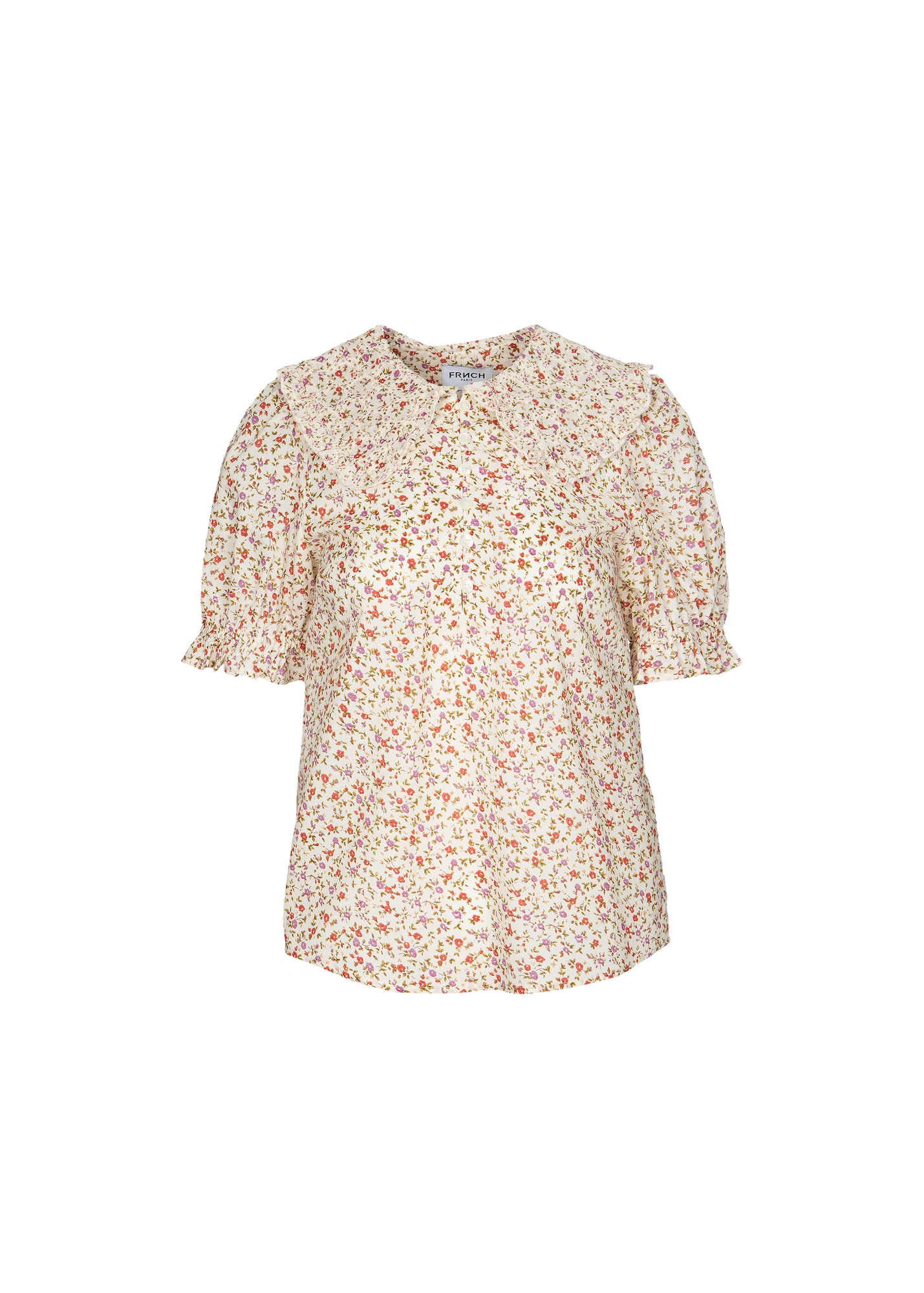 FRNCH PARIS Bluza 'Beverly'  kremna / svetlo zelena / lila / rdeča