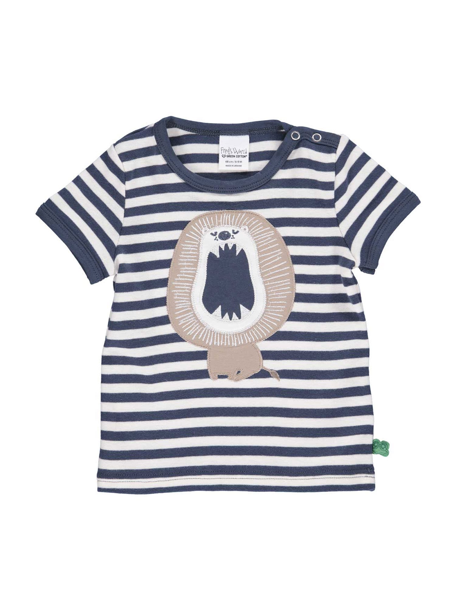 Fred's World by GREEN COTTON Majica  kamela / nočno modra / bela