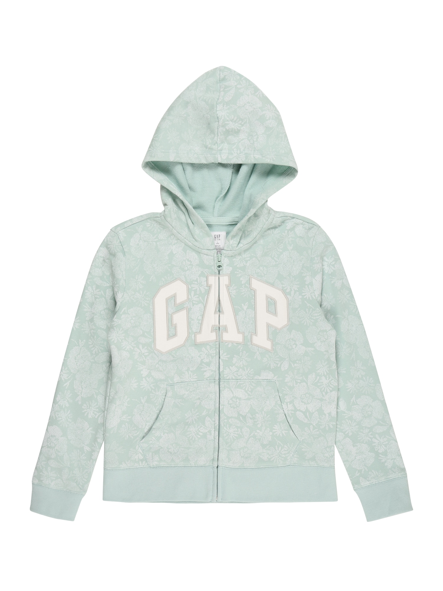 GAP Jopa na zadrgo  svetlo siva / pastelno zelena / bela