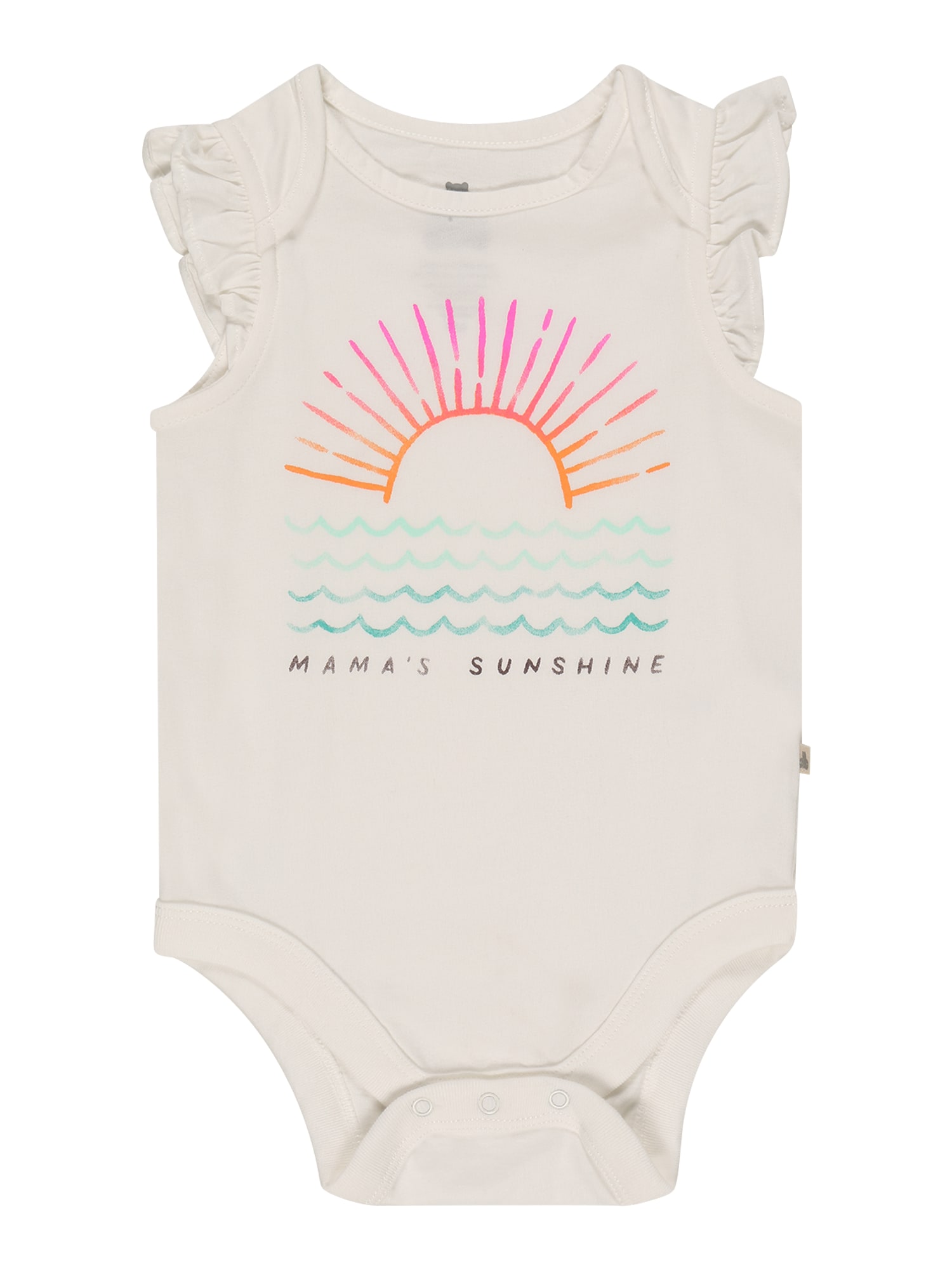 GAP Pajac/bodi 'SUMMER'  kremna / turkizna / oranžna / črna