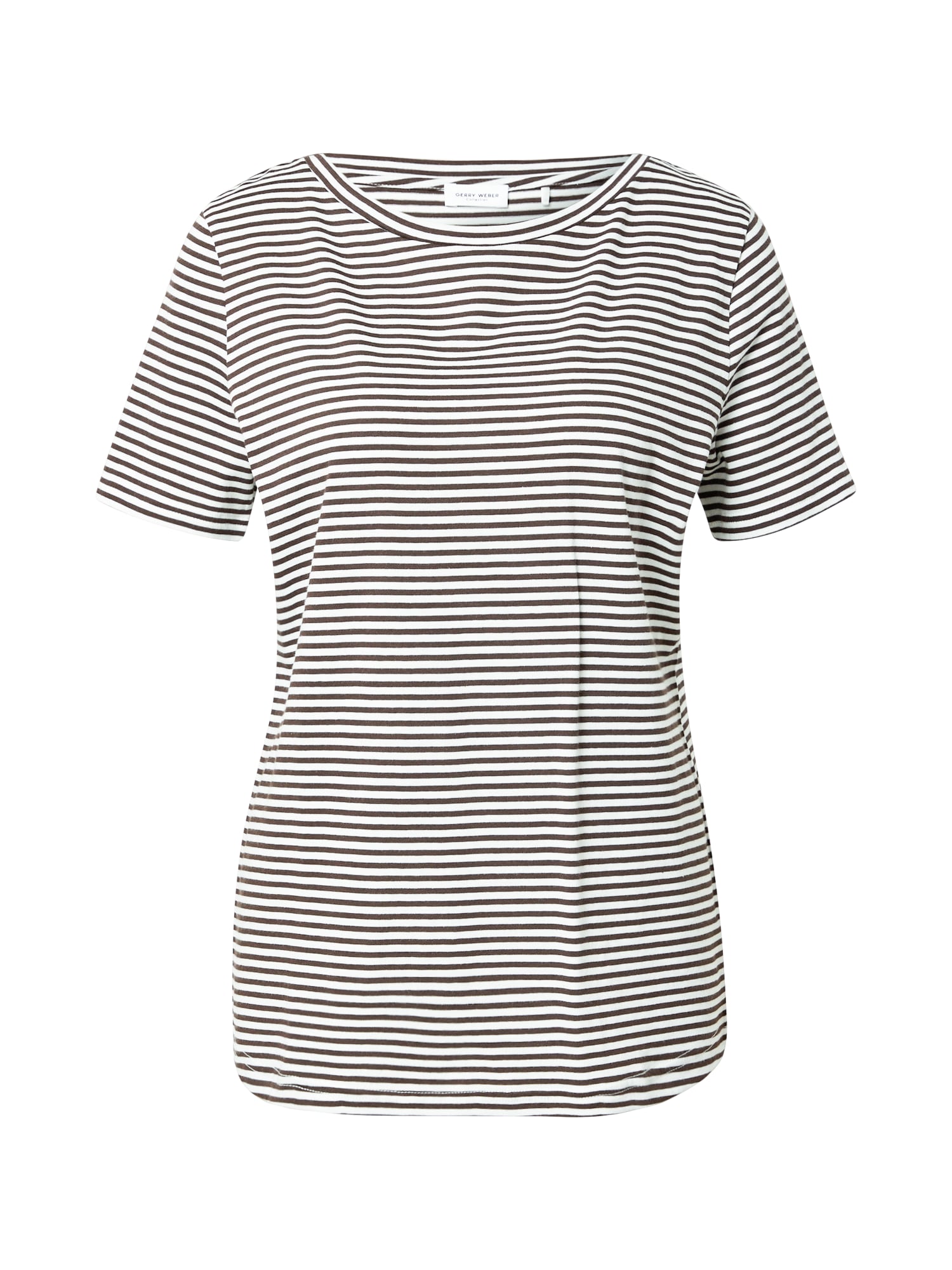 GERRY WEBER Majica  temno rjava / bela